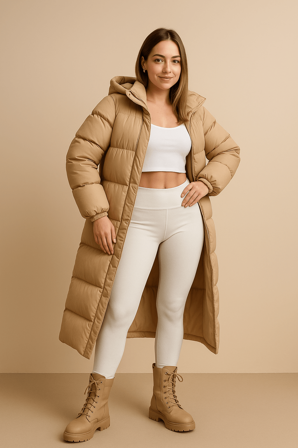 Ashford | Sigrid – Women’s Quilted Oversized Puffer Trench Coat with Hood