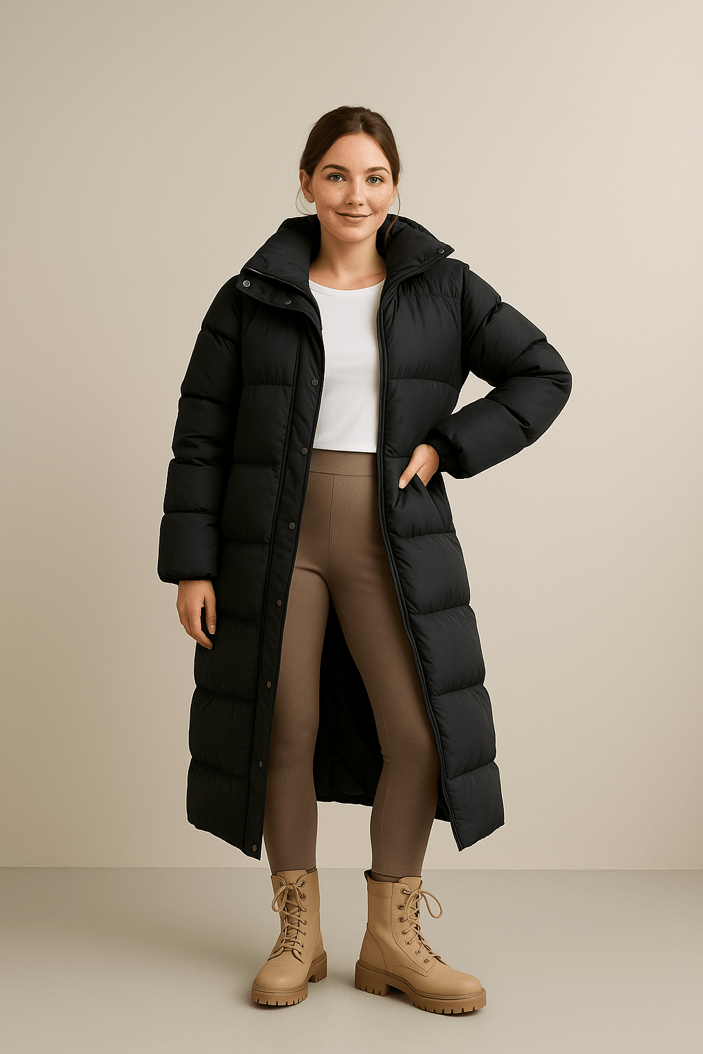 Ashford | Sigrid – Women’s Quilted Oversized Puffer Trench Coat with Hood