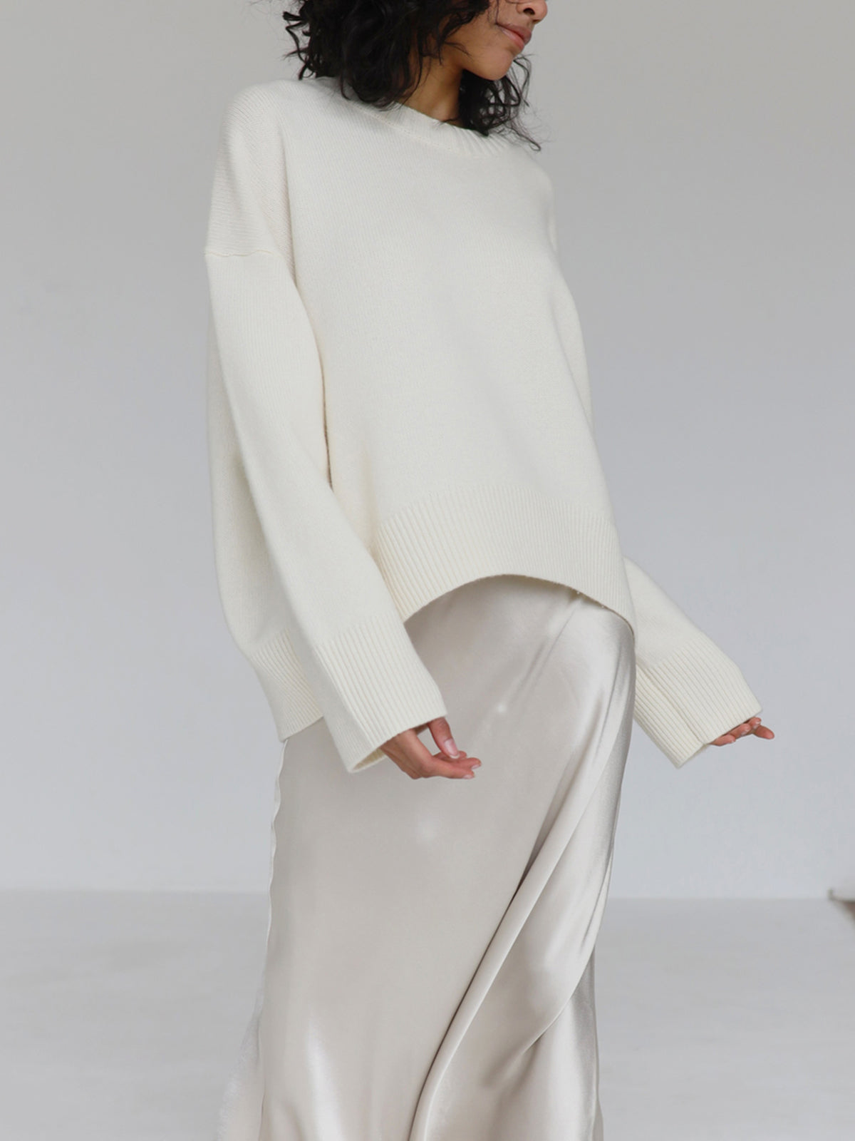 Basic Oversized Pullover Sweater Woman
