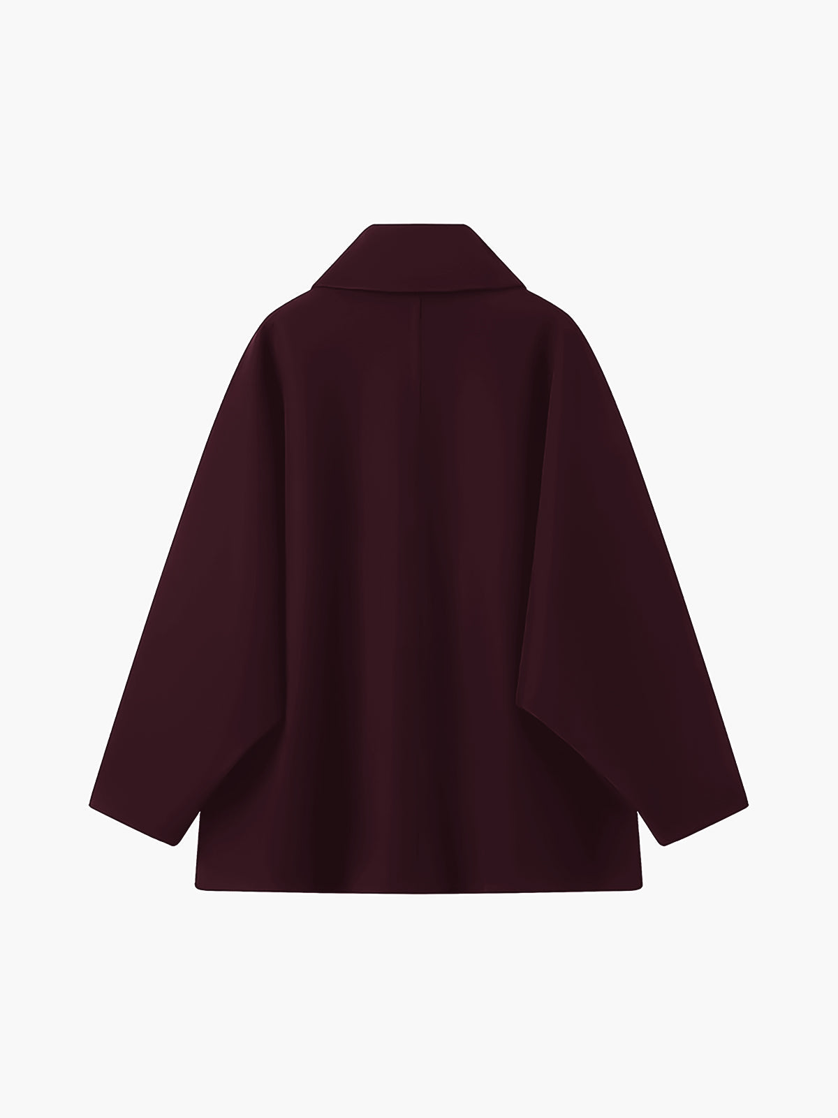 Classic Oversized Wool Cropped Trench Coat Woman