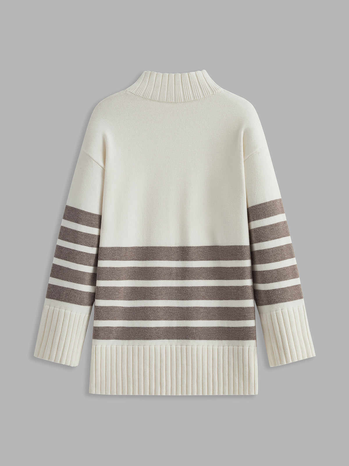 Long striped Oversized Sweater Cardigan Woman