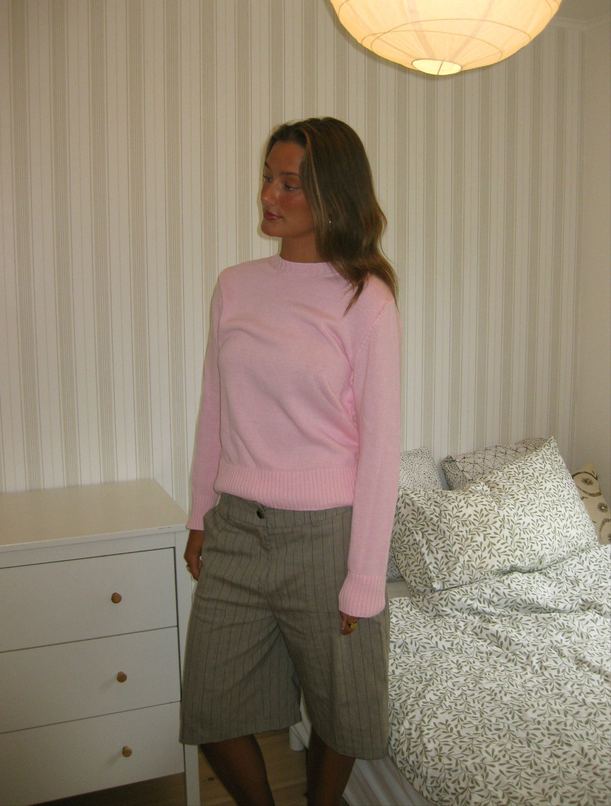 Beatrice – Light Pink Cotton Knit Sweater