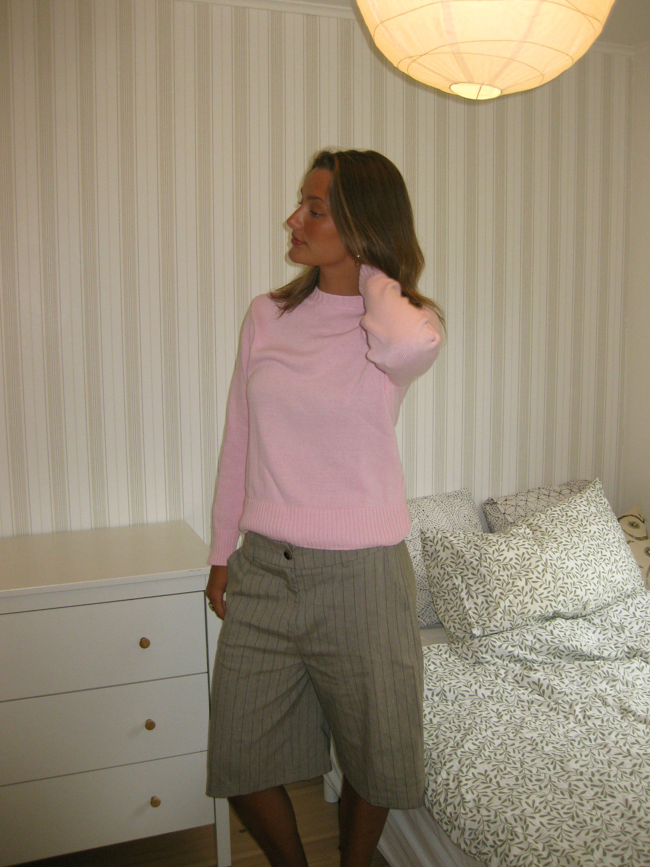 Beatrice – Light Pink Cotton Knit Sweater