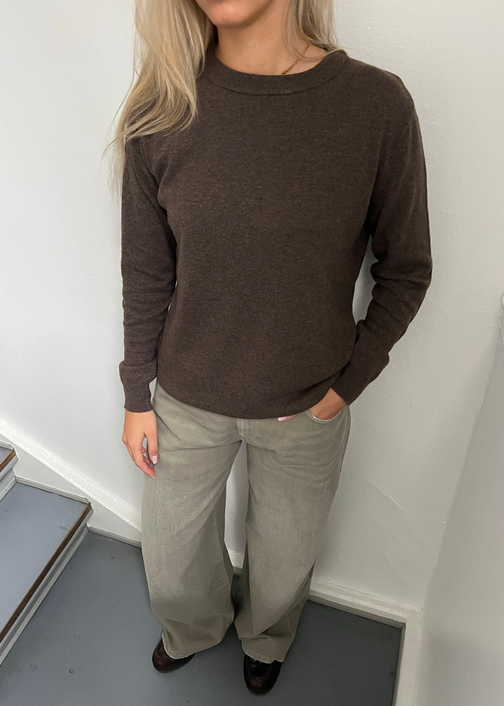 Benta – Brown Merino Wool Sweater