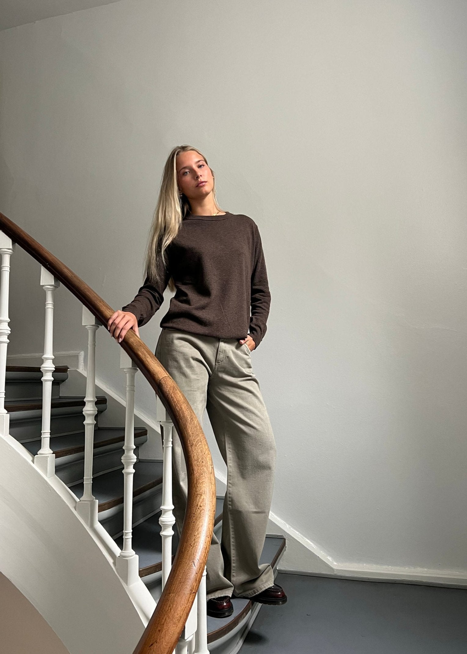 Benta – Brown Merino Wool Sweater
