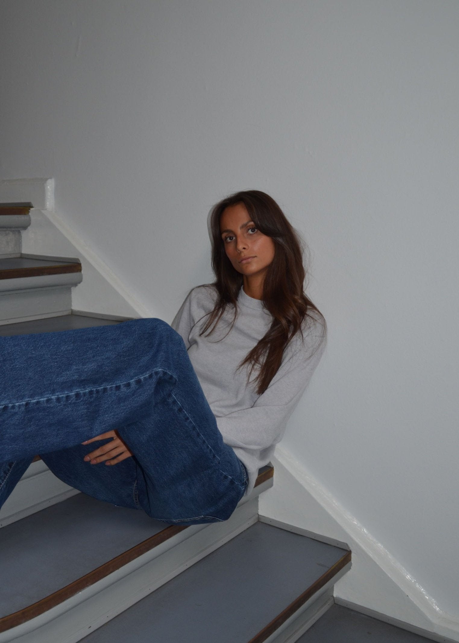 Lena – Light Grey Winter Sweater