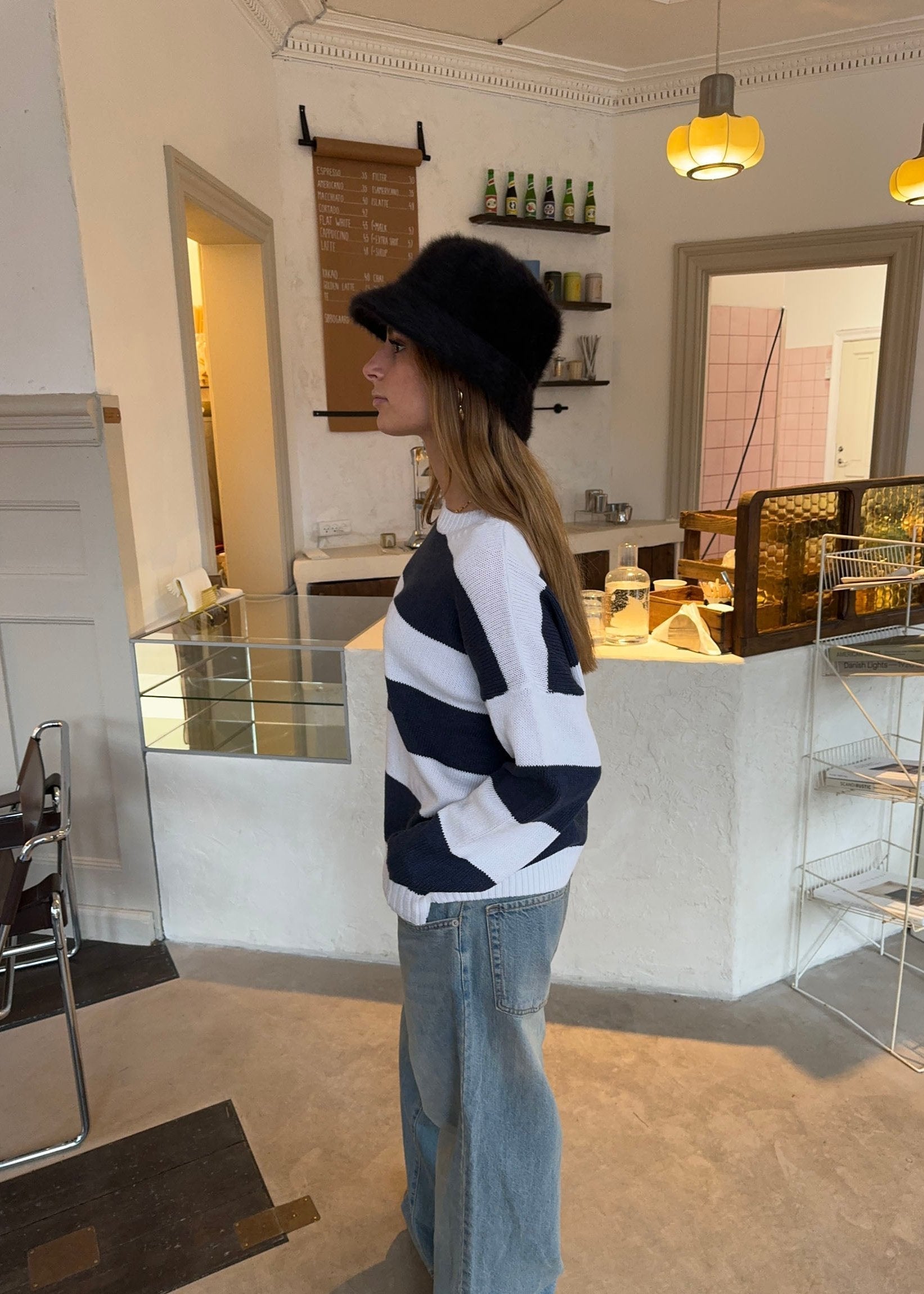 Aurora – Navy White Urban Striped Sweater