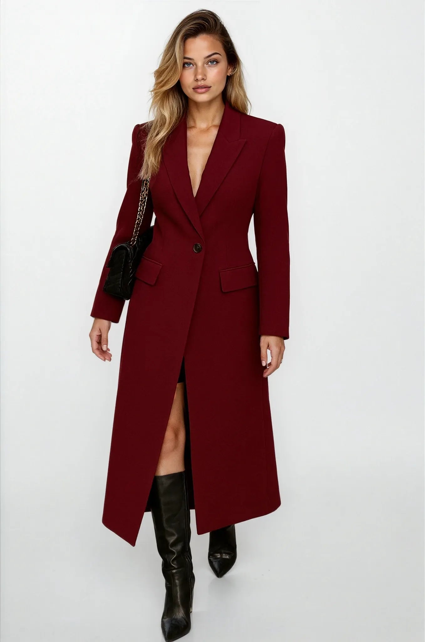 Wool Trench Coat Long Woman