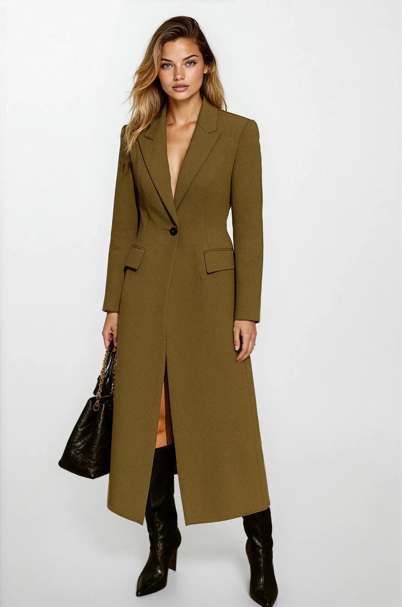Wool Trench Coat Long Woman