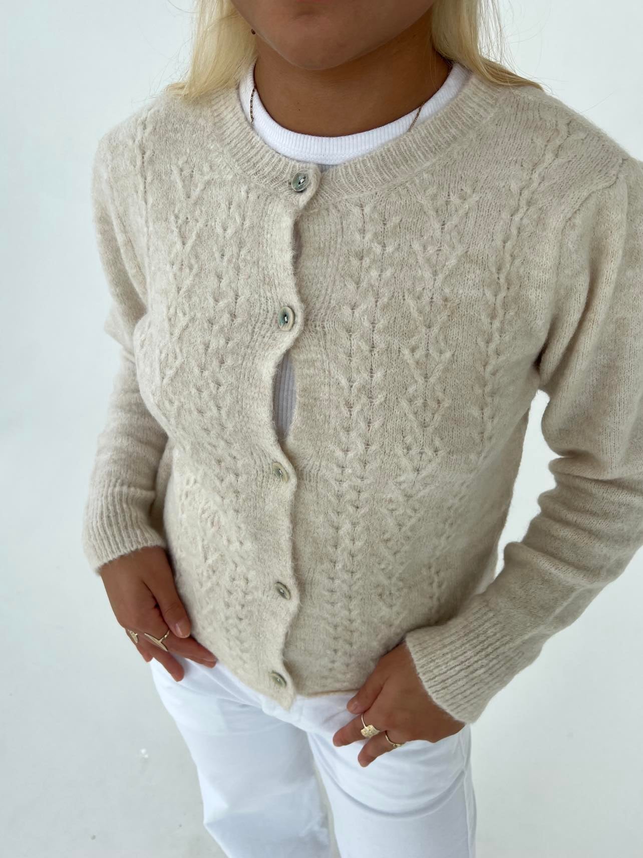 Cilla + Cozy Cable Knit Cardigan