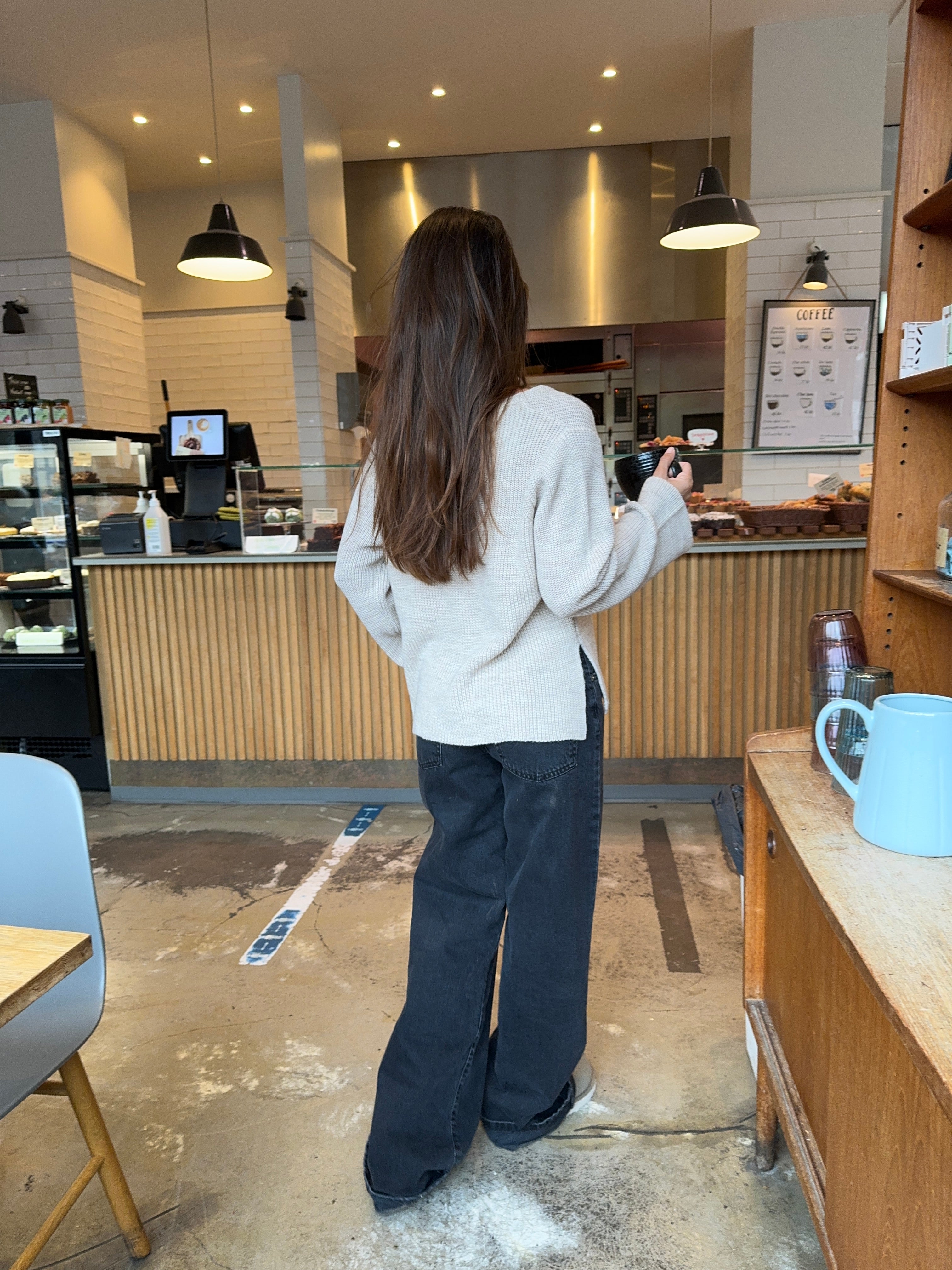 Luna – Beige Tie Front Sweater