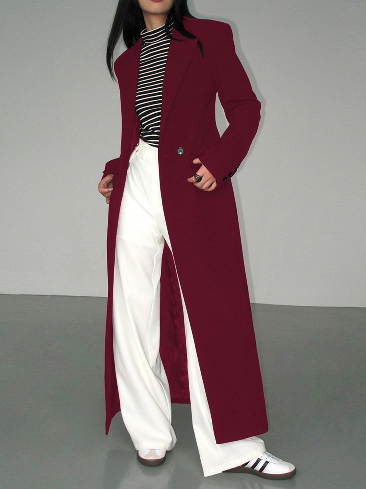 Ava - Longline Split Blazer Coat