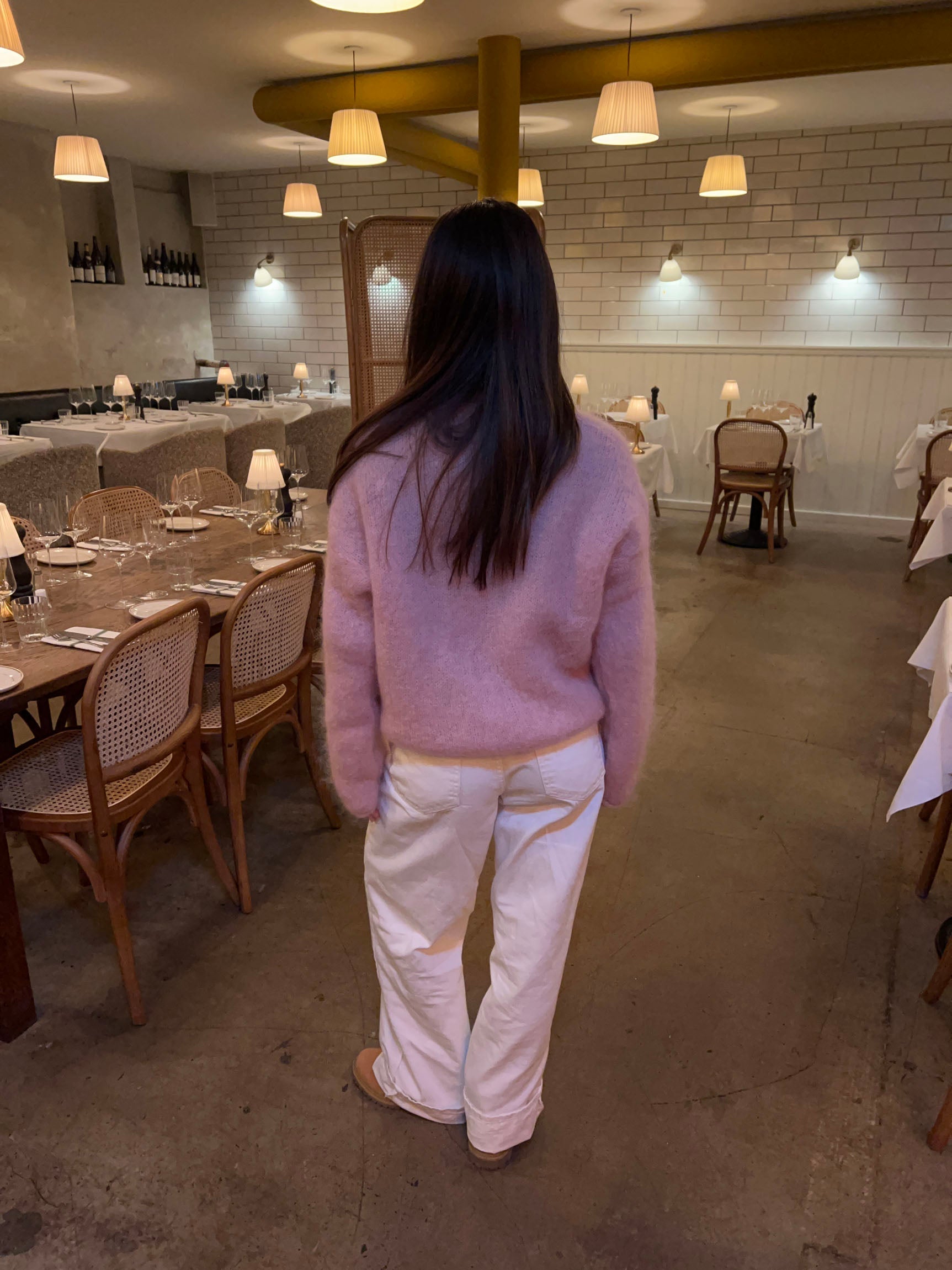 Ruby – Pink Mohair Knit Winter Sweater