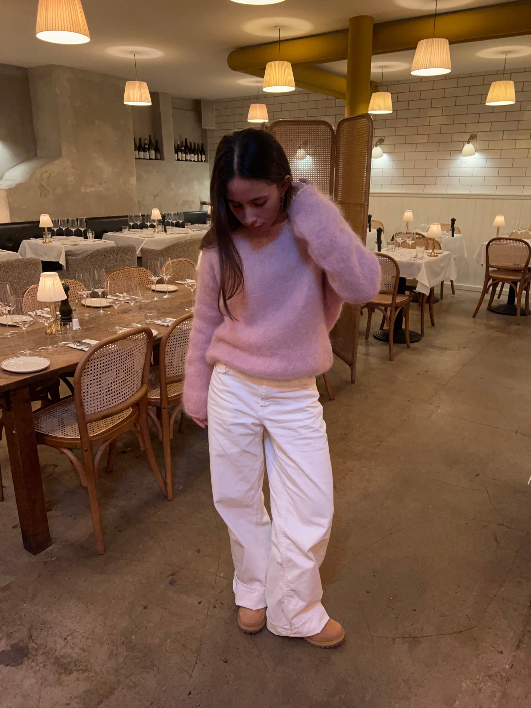 Ruby – Pink Mohair Knit Winter Sweater