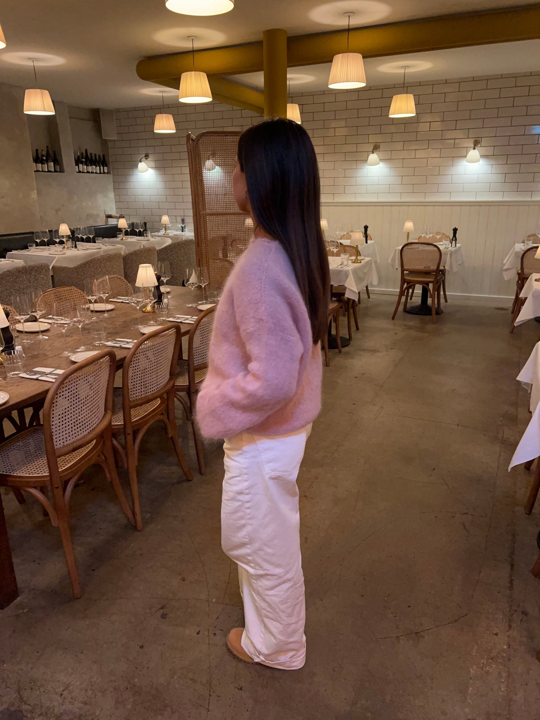 Ruby – Pink Mohair Knit Winter Sweater