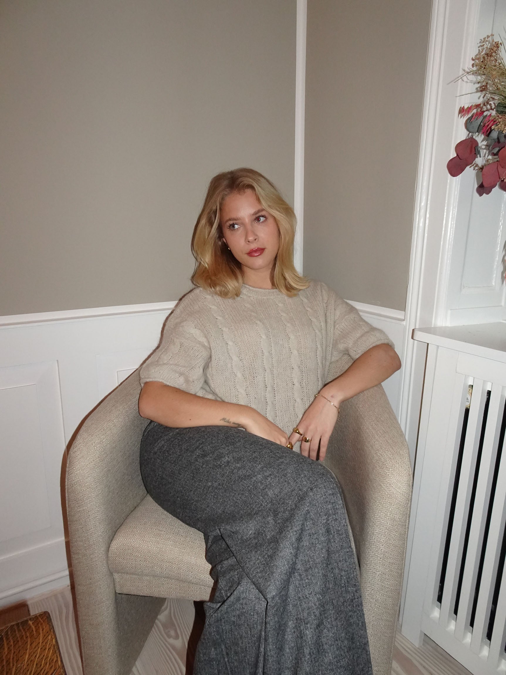 Mila – Brown Relaxed Fit Mohair Sweater
