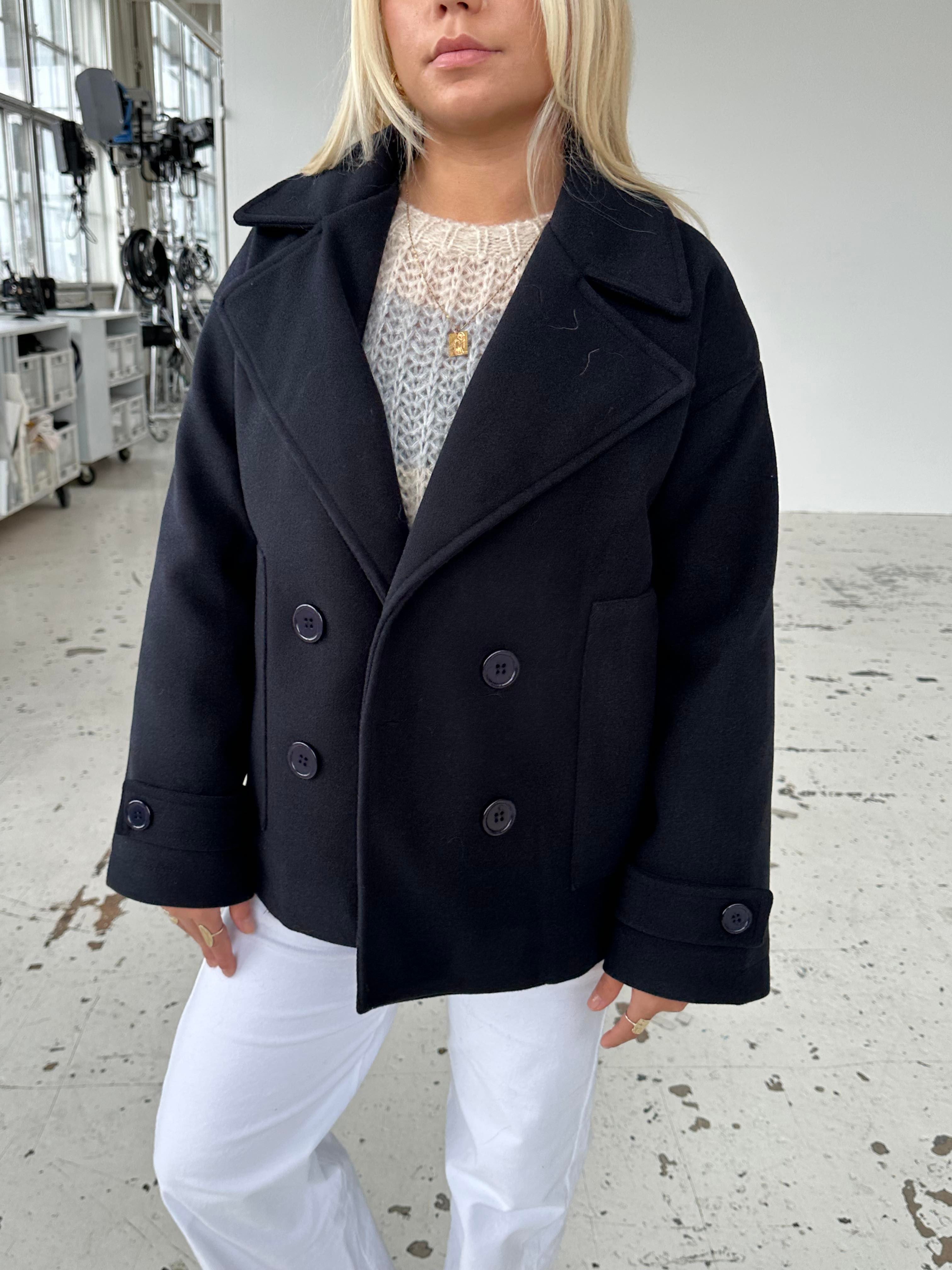 Ginalli - Women’s Wool Navy Peacoat
