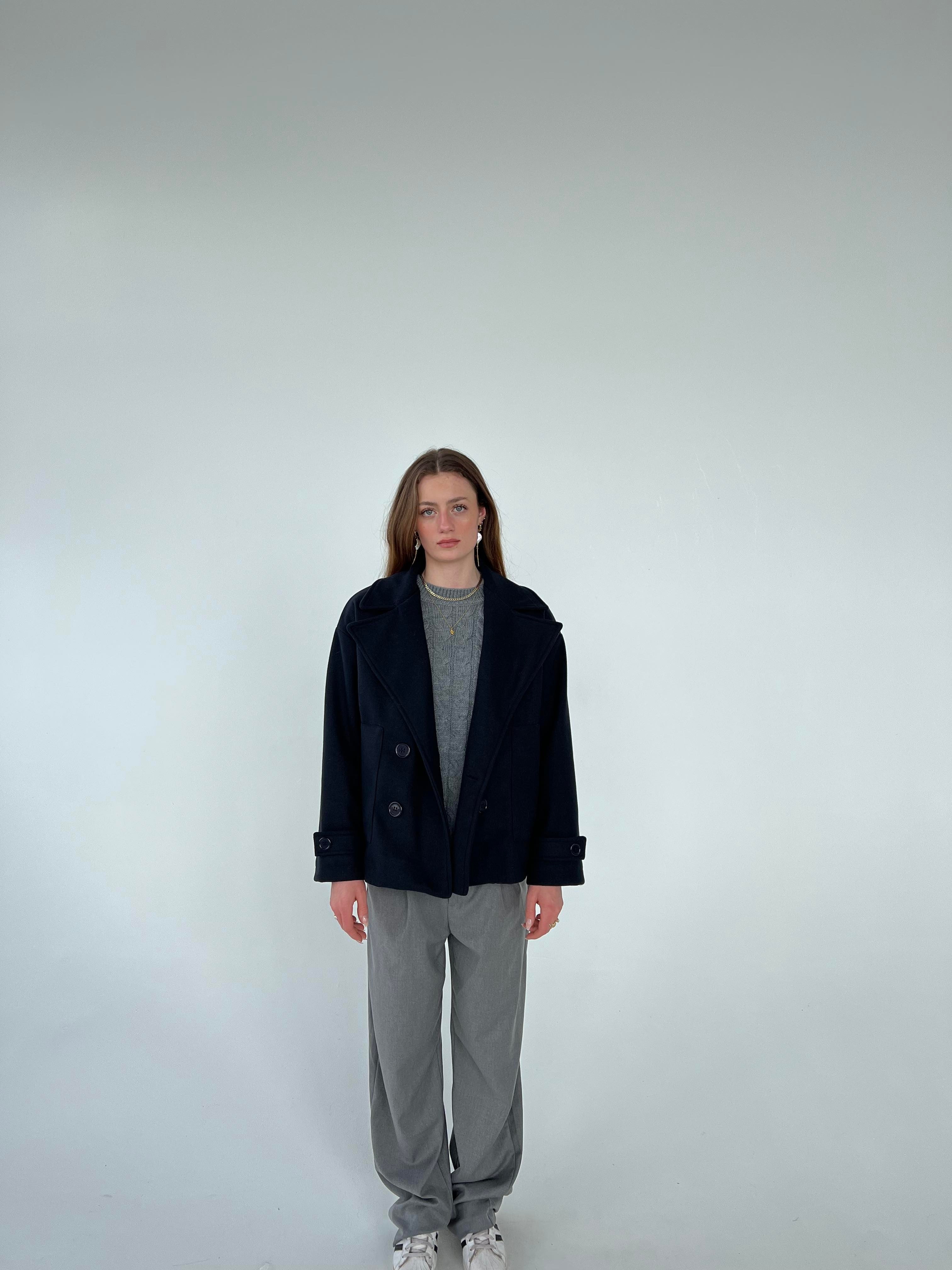 Ginalli - Women’s Wool Navy Peacoat