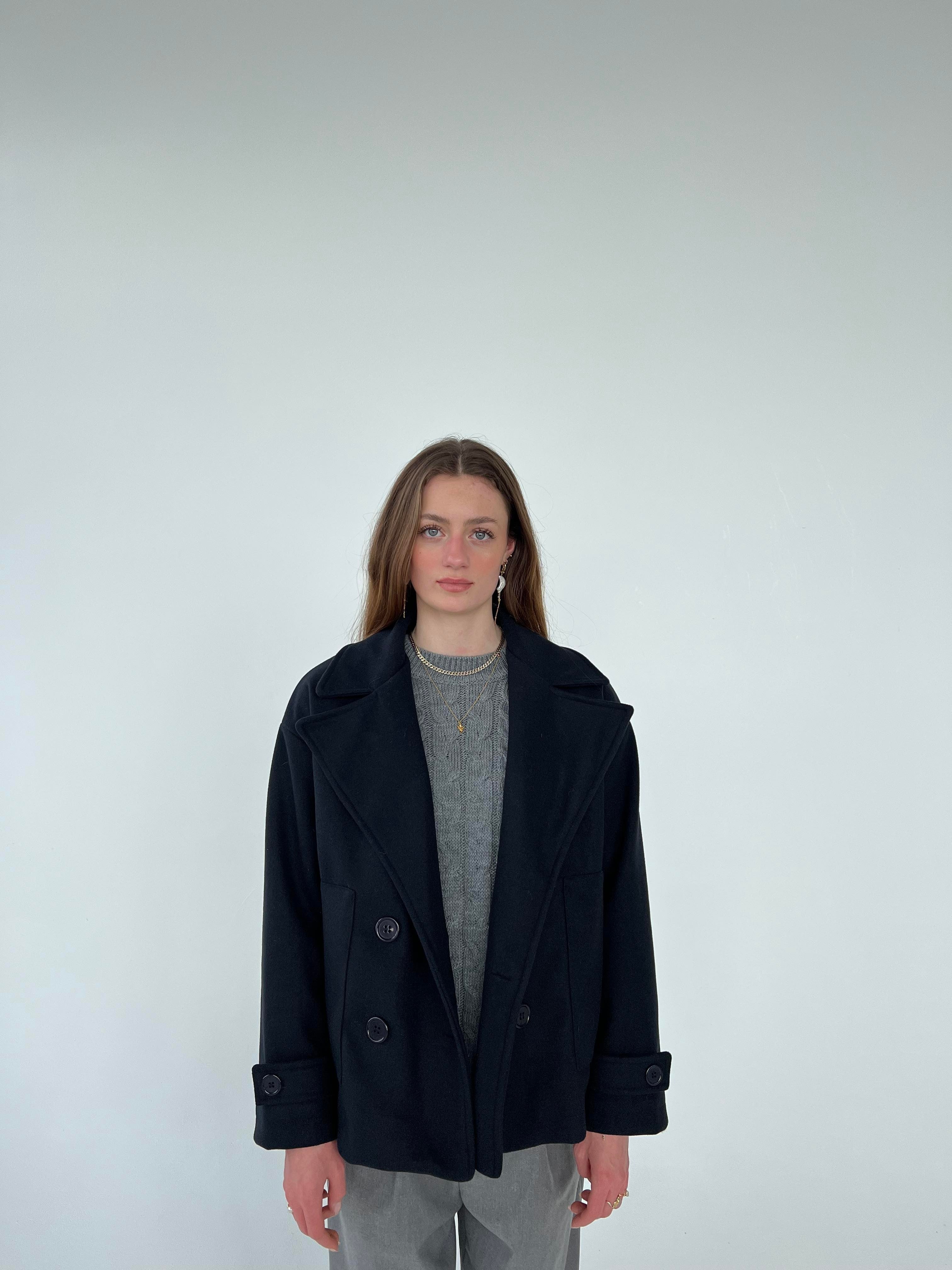 Ginalli - Women’s Wool Navy Peacoat