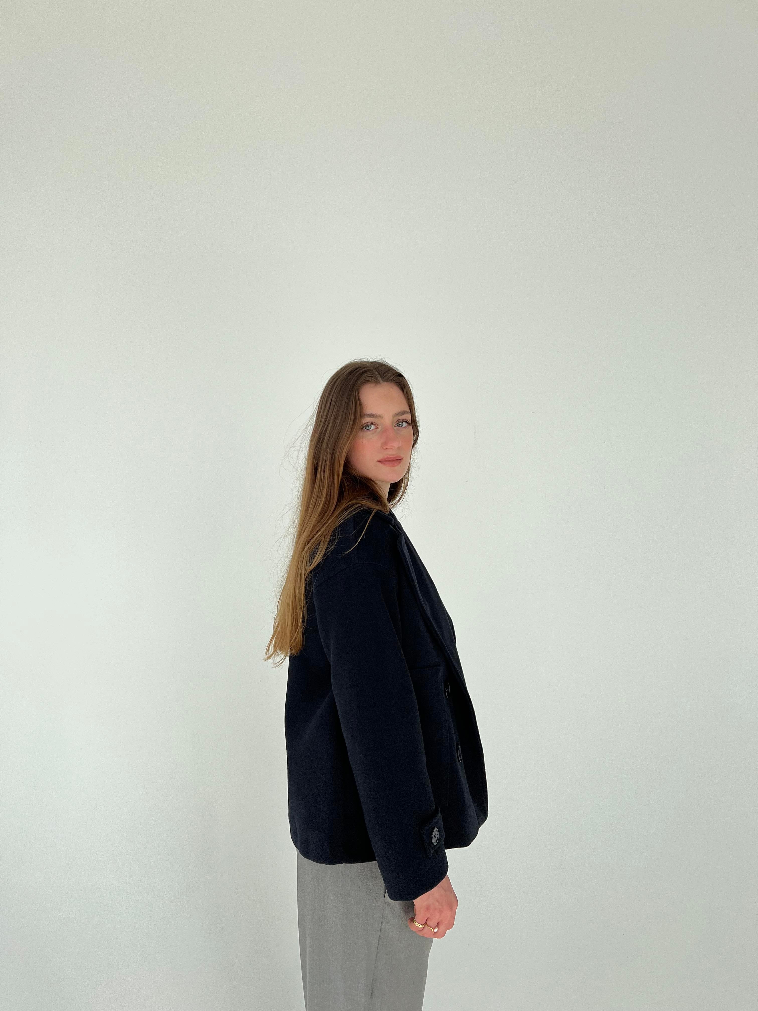 Ginalli - Women’s Wool Navy Peacoat