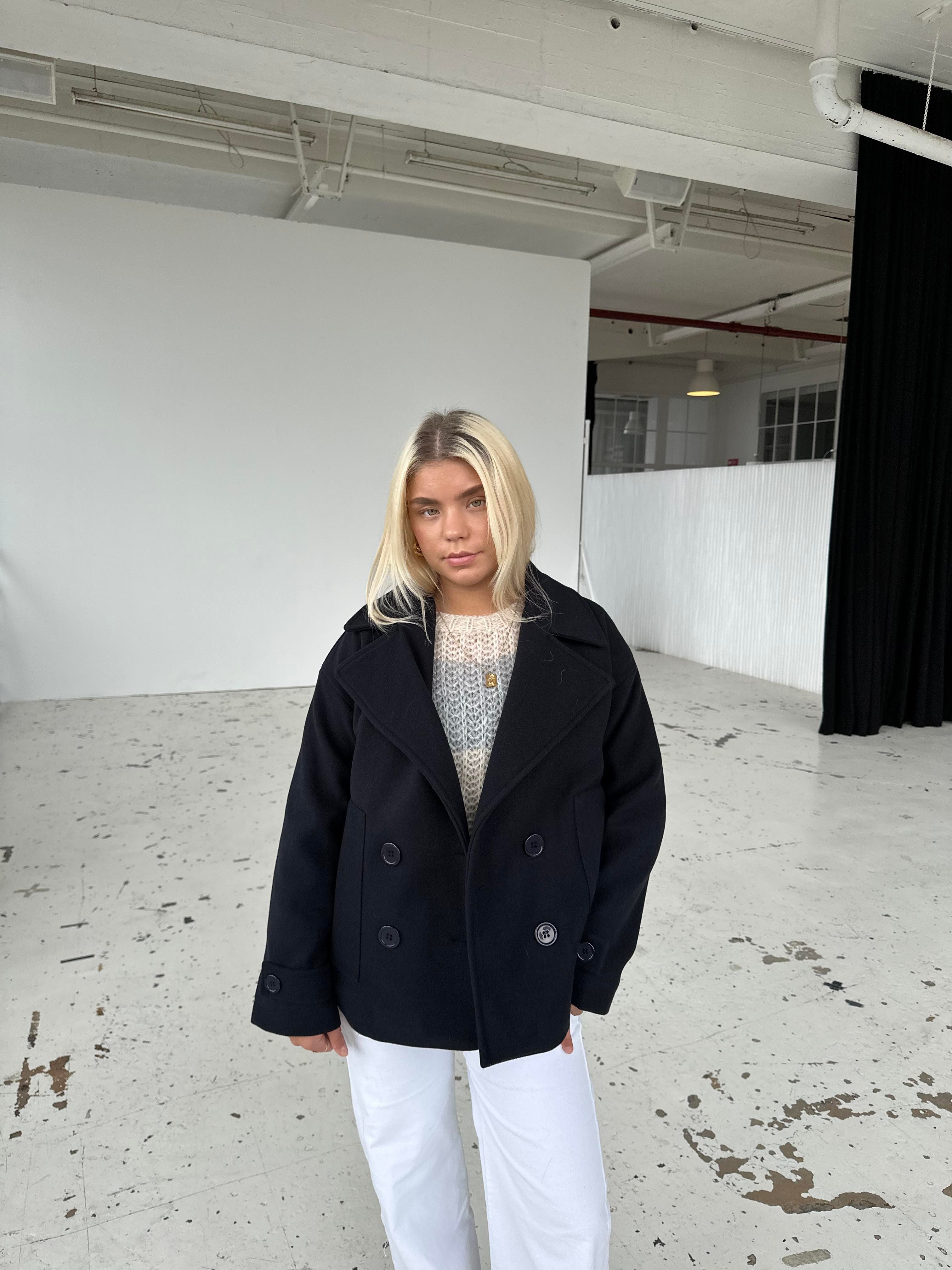 Ginalli - Women’s Wool Navy Peacoat