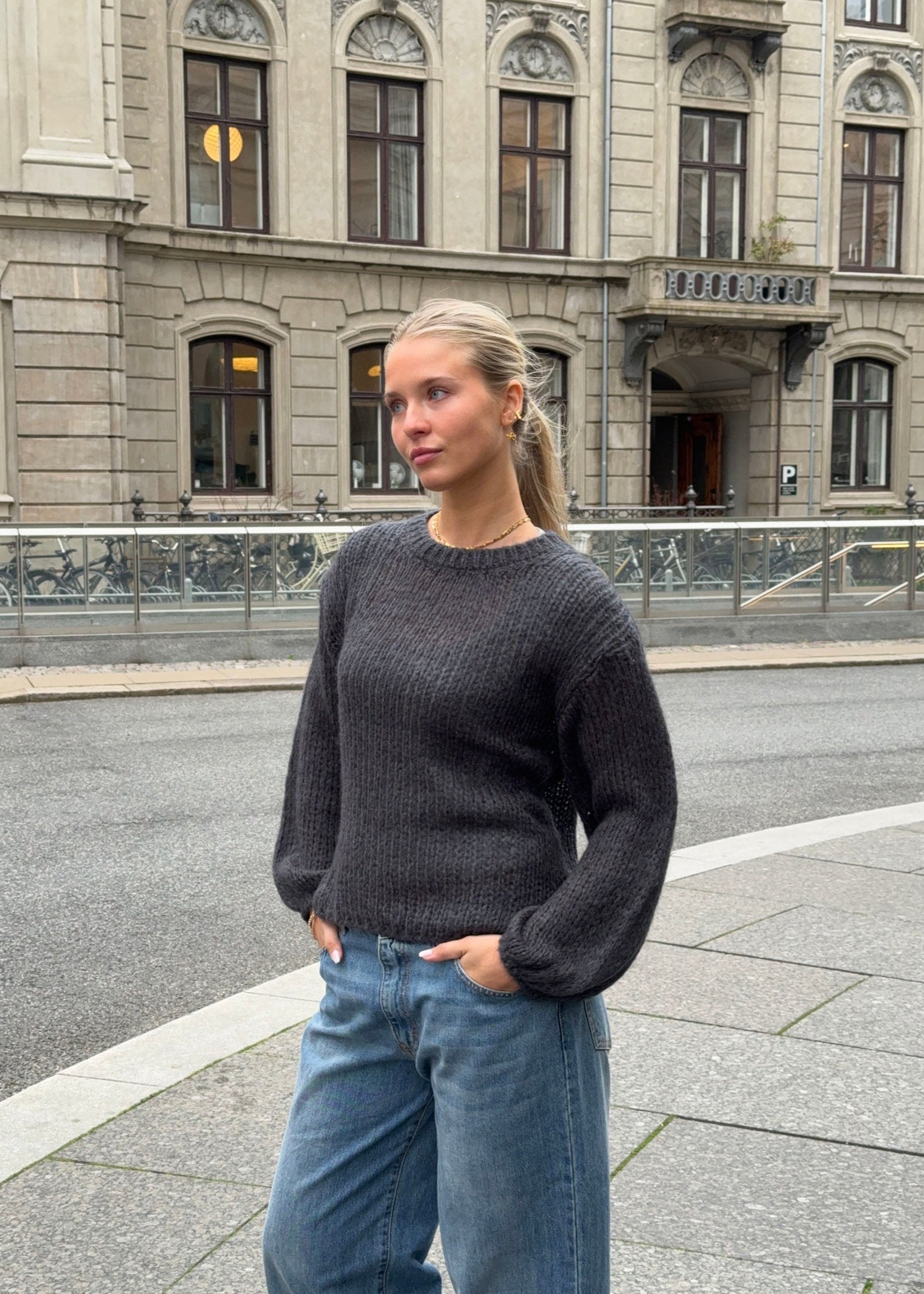 Isla – Grey Winter Mohair Sweater