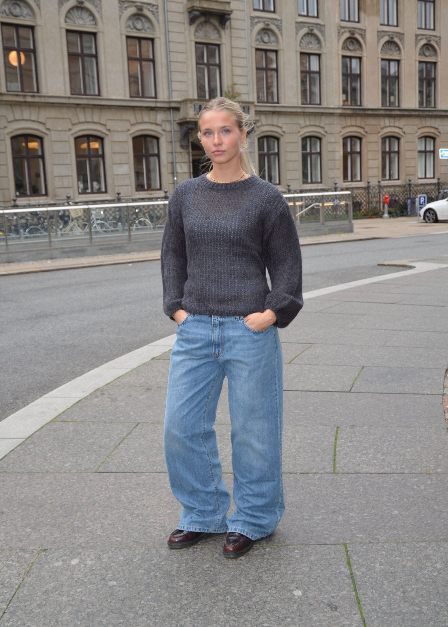 Isla – Grey Winter Mohair Sweater
