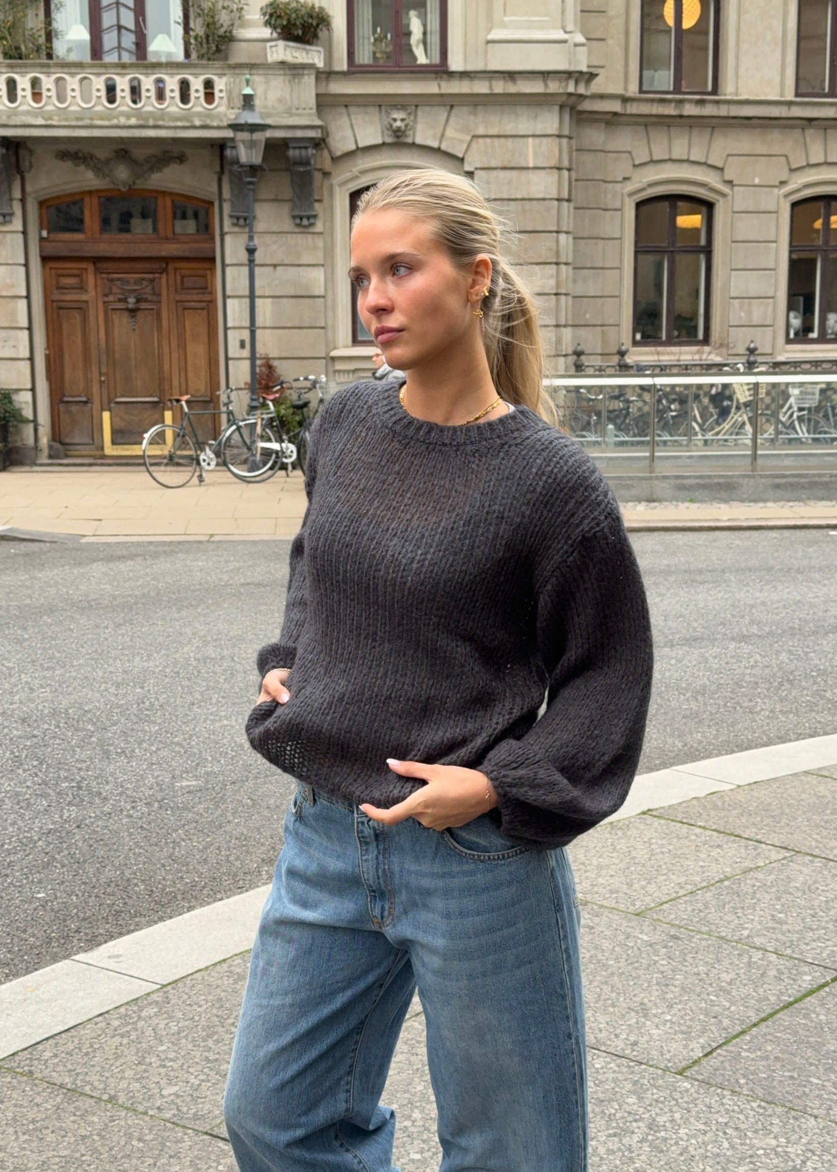 Isla – Grey Winter Mohair Sweater