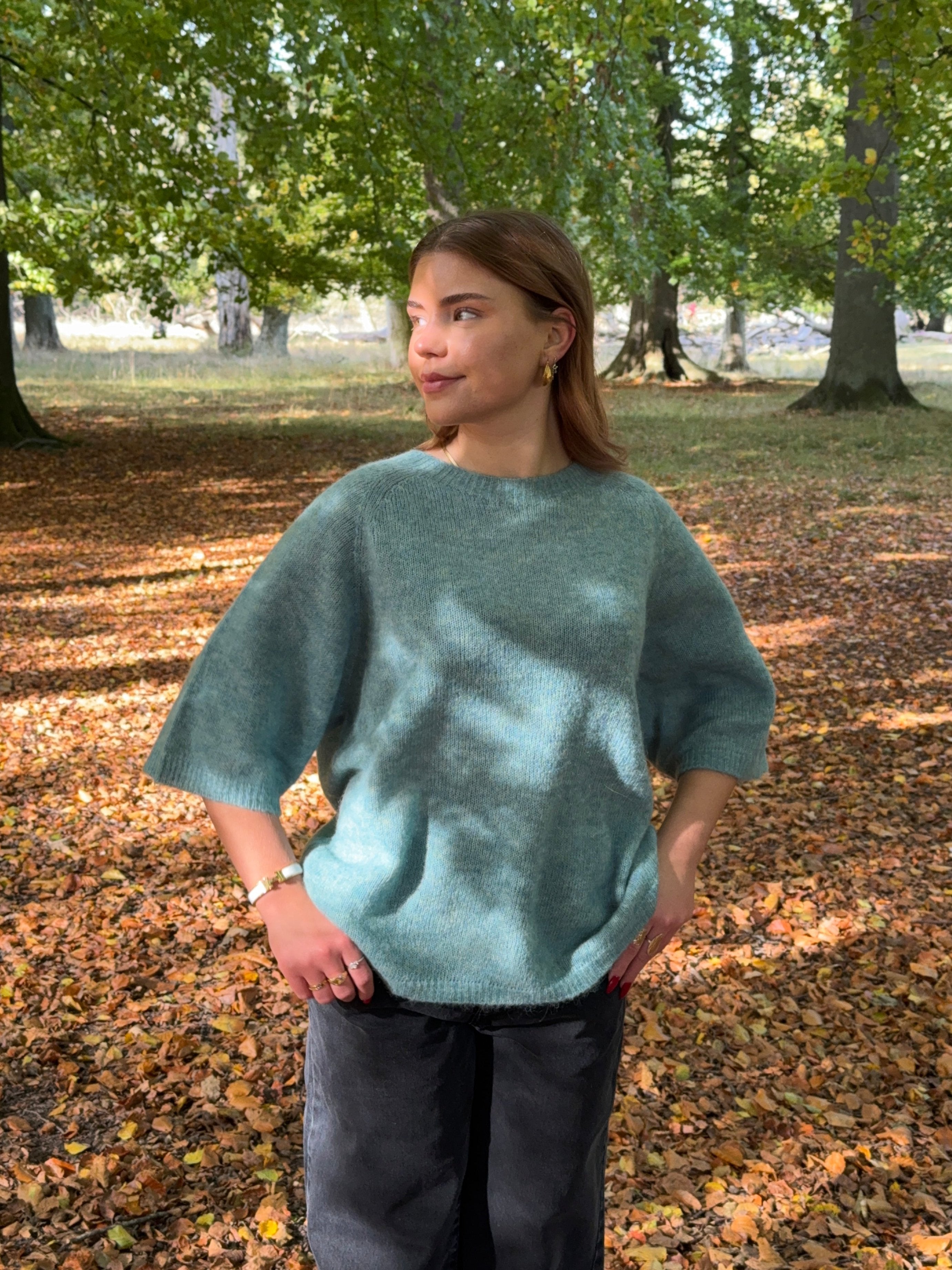 Isabell – Blue-Green Cozy Knit Winter Top