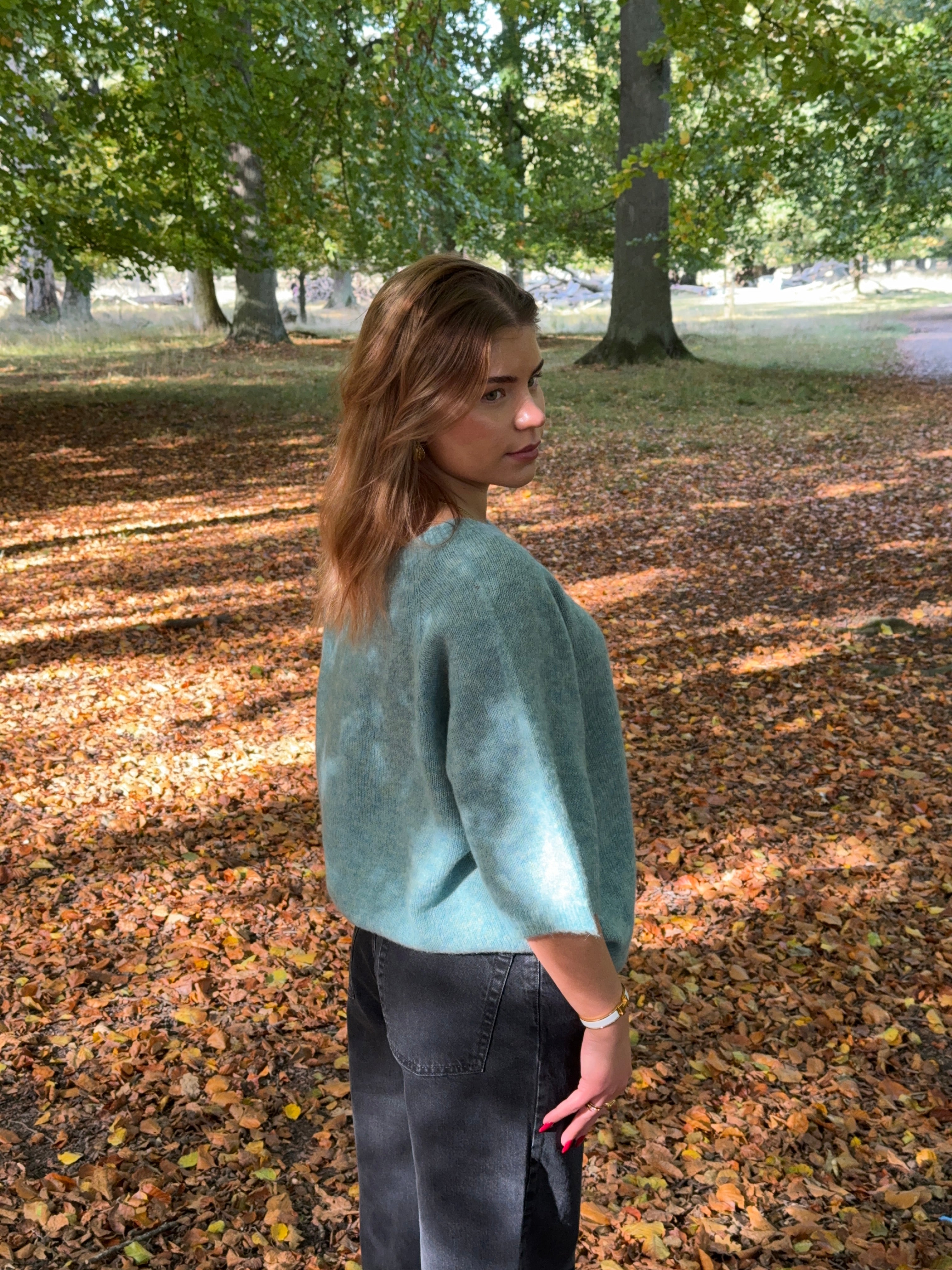 Isabell – Blue-Green Cozy Knit Winter Top