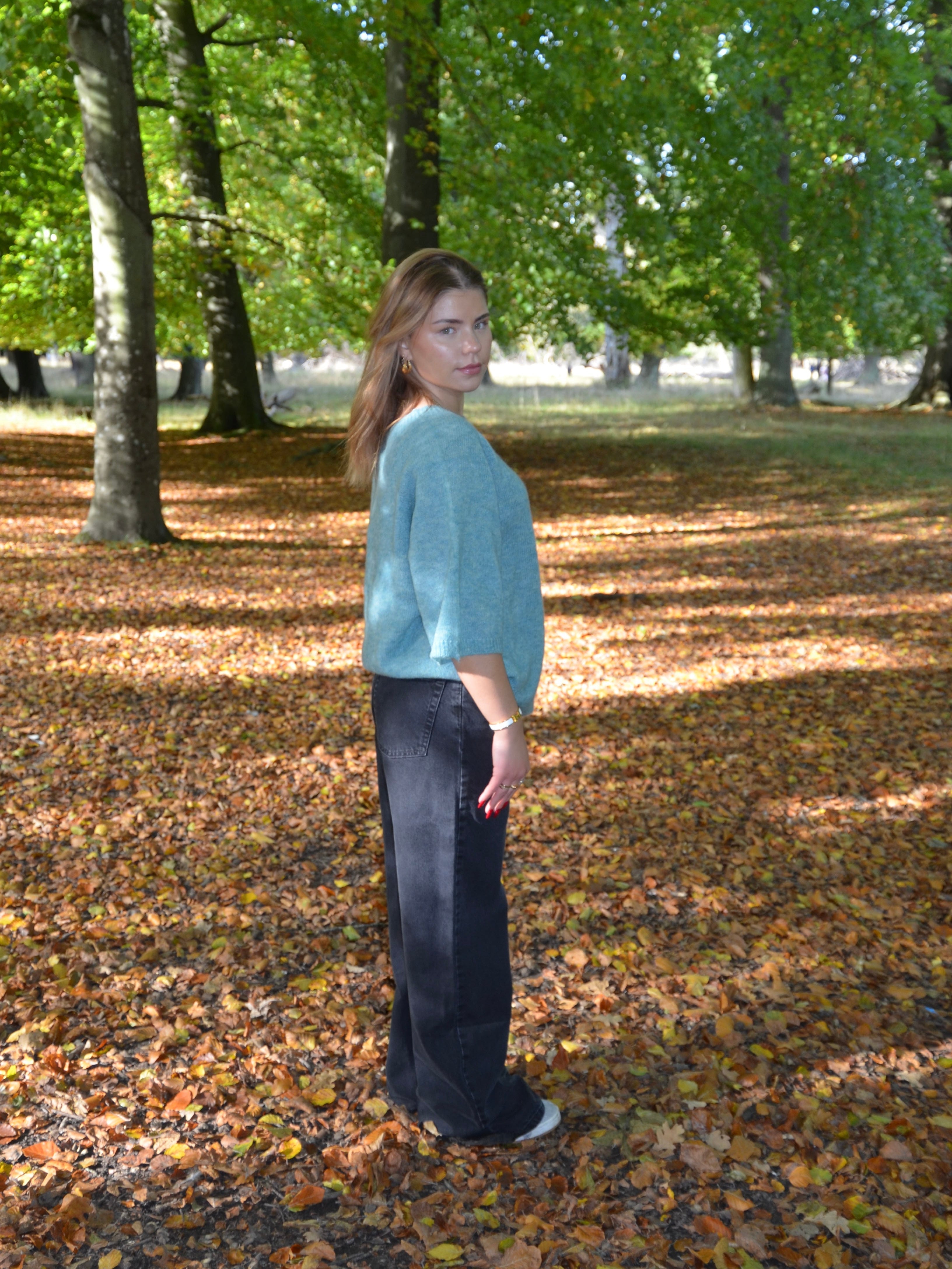Isabell – Blue-Green Cozy Knit Winter Top