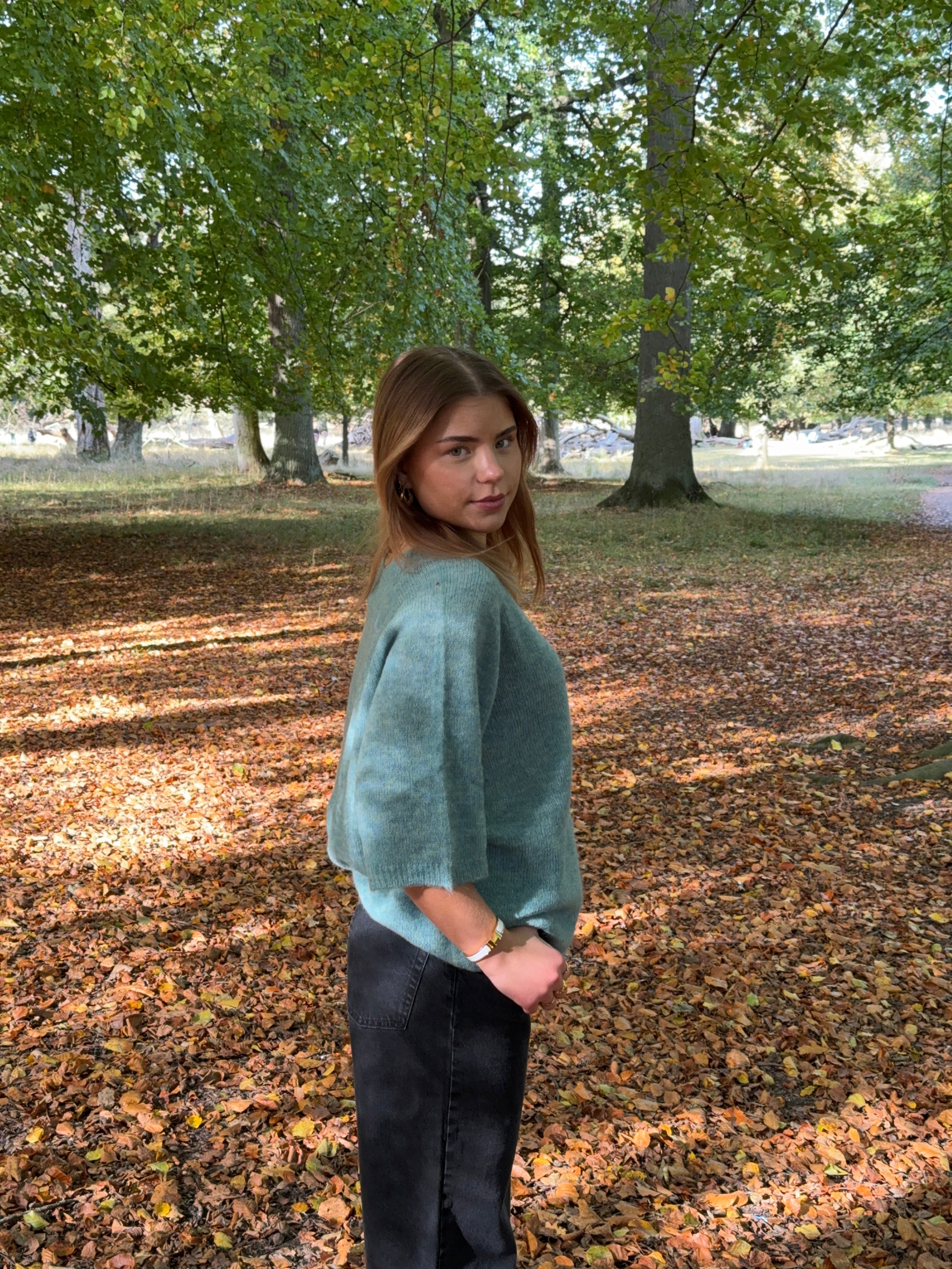Isabell – Blue-Green Cozy Knit Winter Top