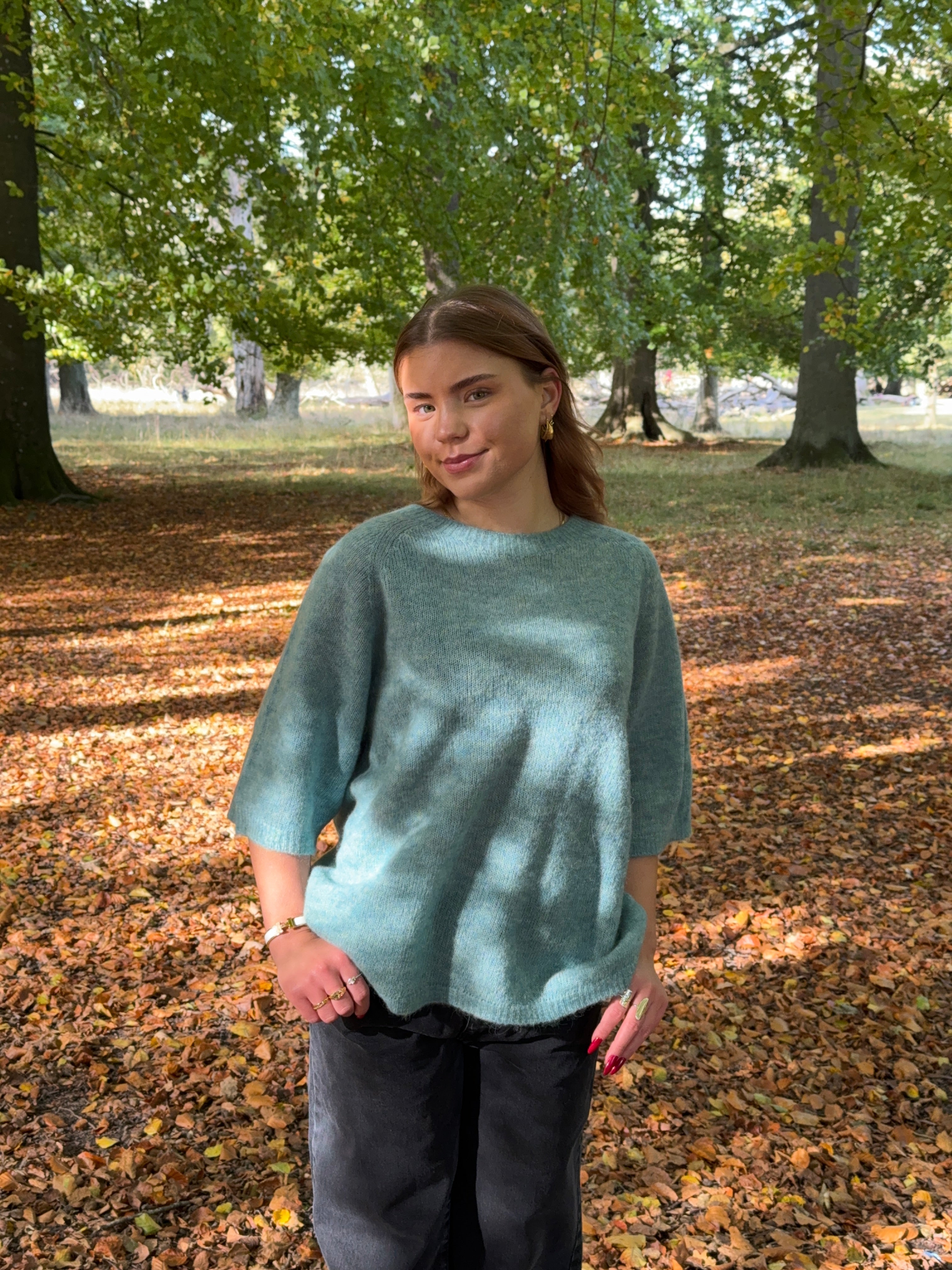 Isabell – Blue-Green Cozy Knit Winter Top