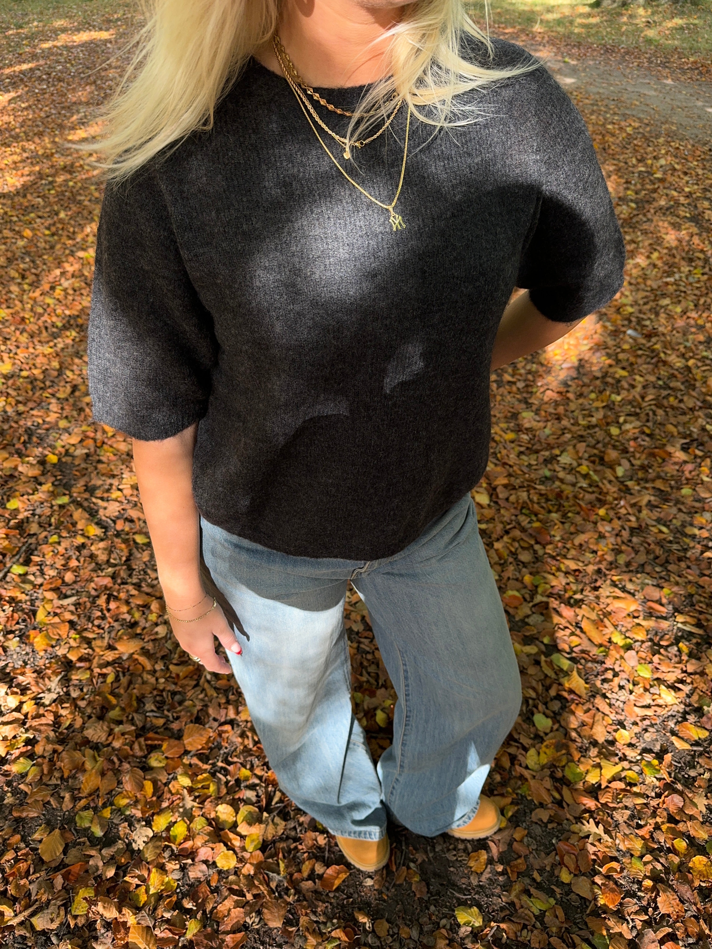 Isabell – Dark Grey Relaxed-Fit Knit Winter Sweater