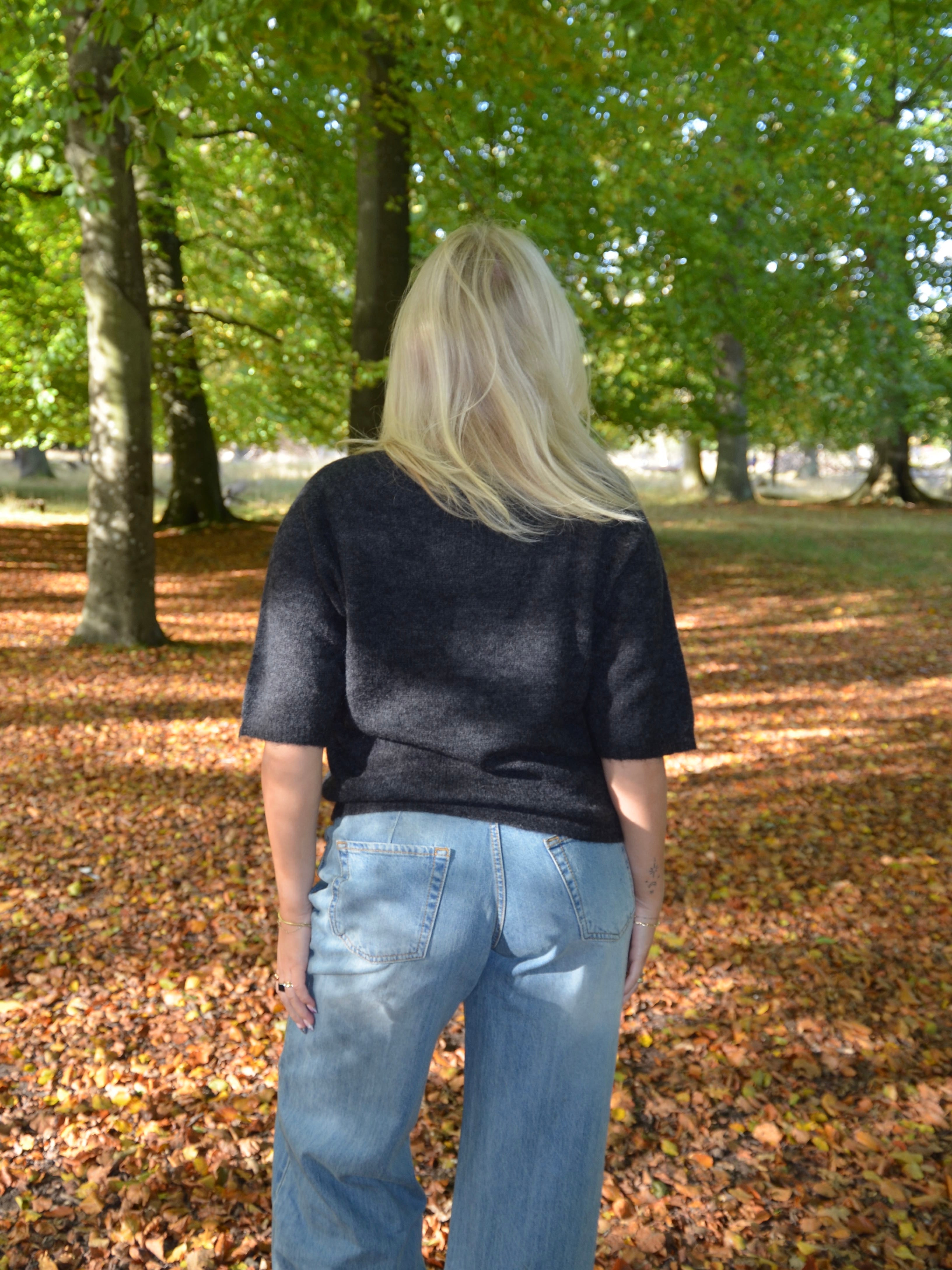 Isabell – Dark Grey Relaxed-Fit Knit Winter Sweater