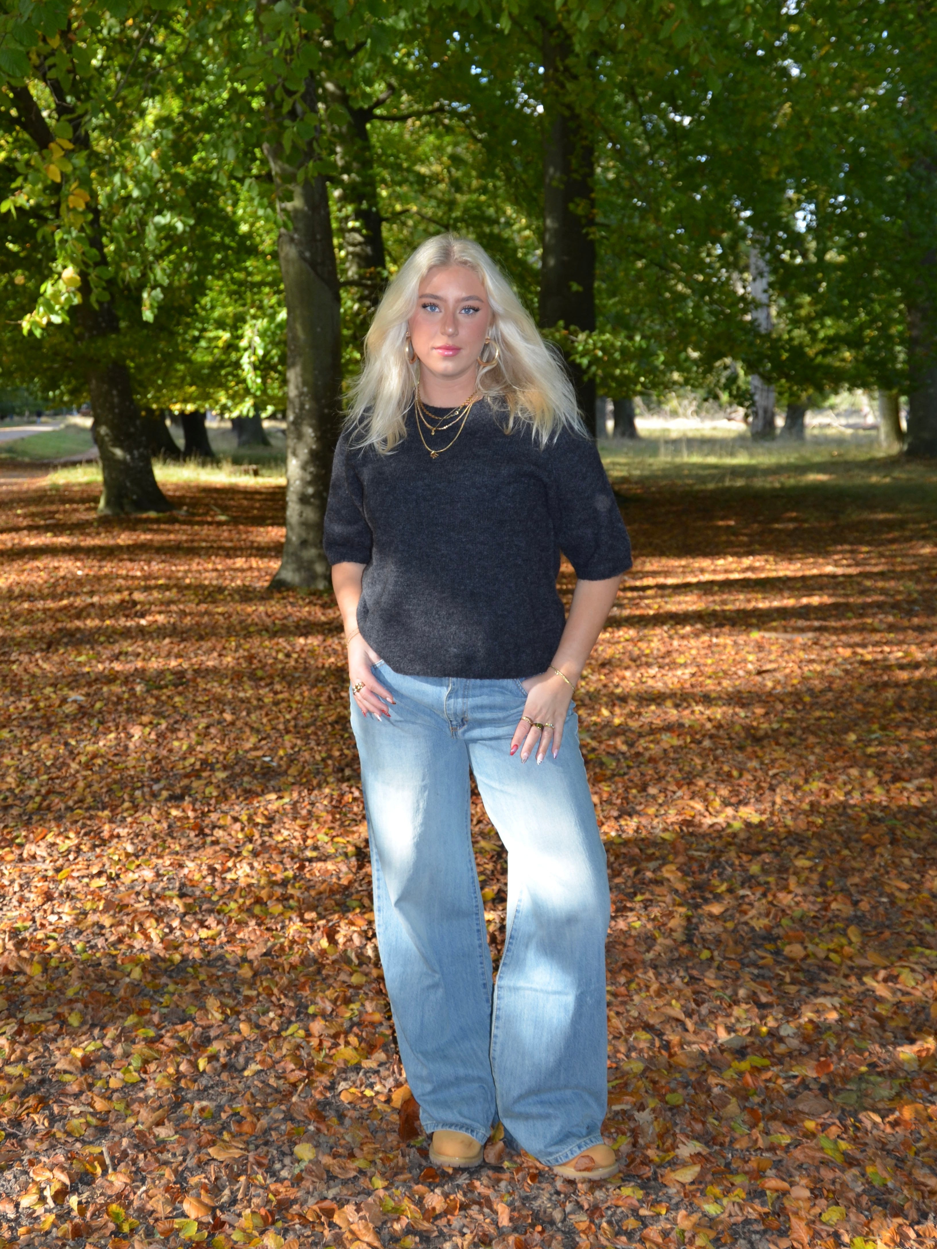 Isabell – Dark Grey Relaxed-Fit Knit Winter Sweater