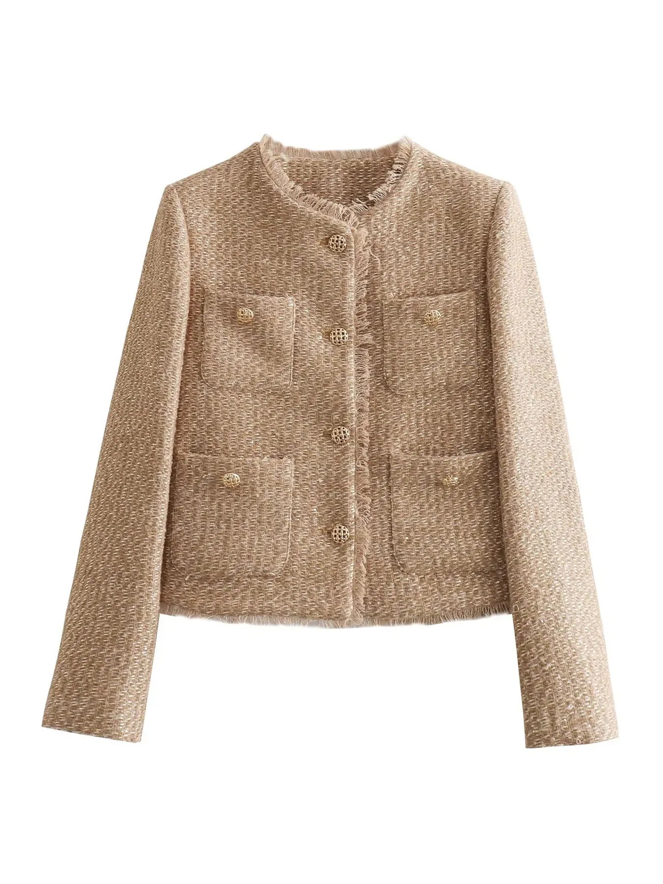 Jacket – Tweed Blend Structured Shape & Light Insulation