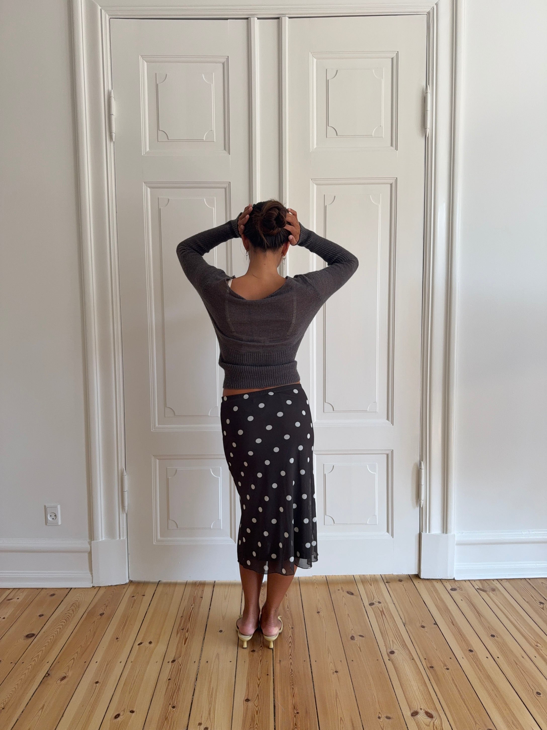 Lova – Grey Fitted Boatneck Knit Sweater