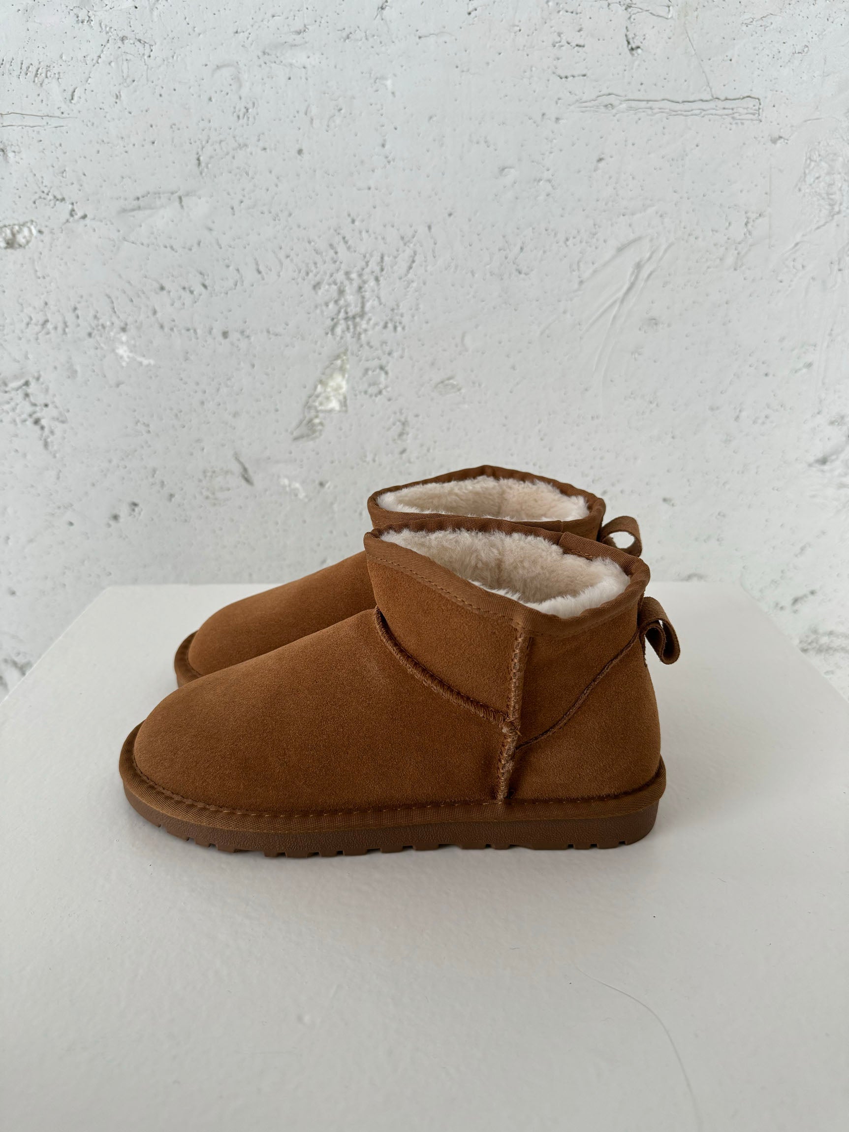 Malia – Camel Short Fur Teddy Winter Boots