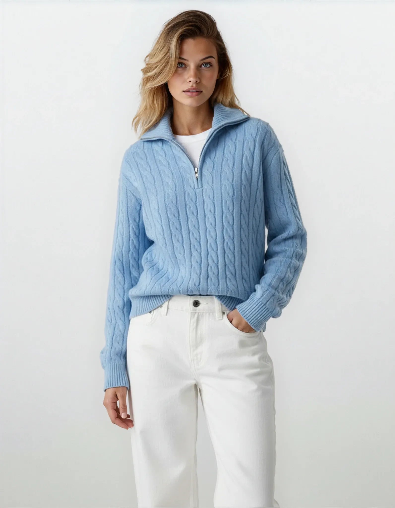 Lisa - Old Money Zip-Up Sweater For Women