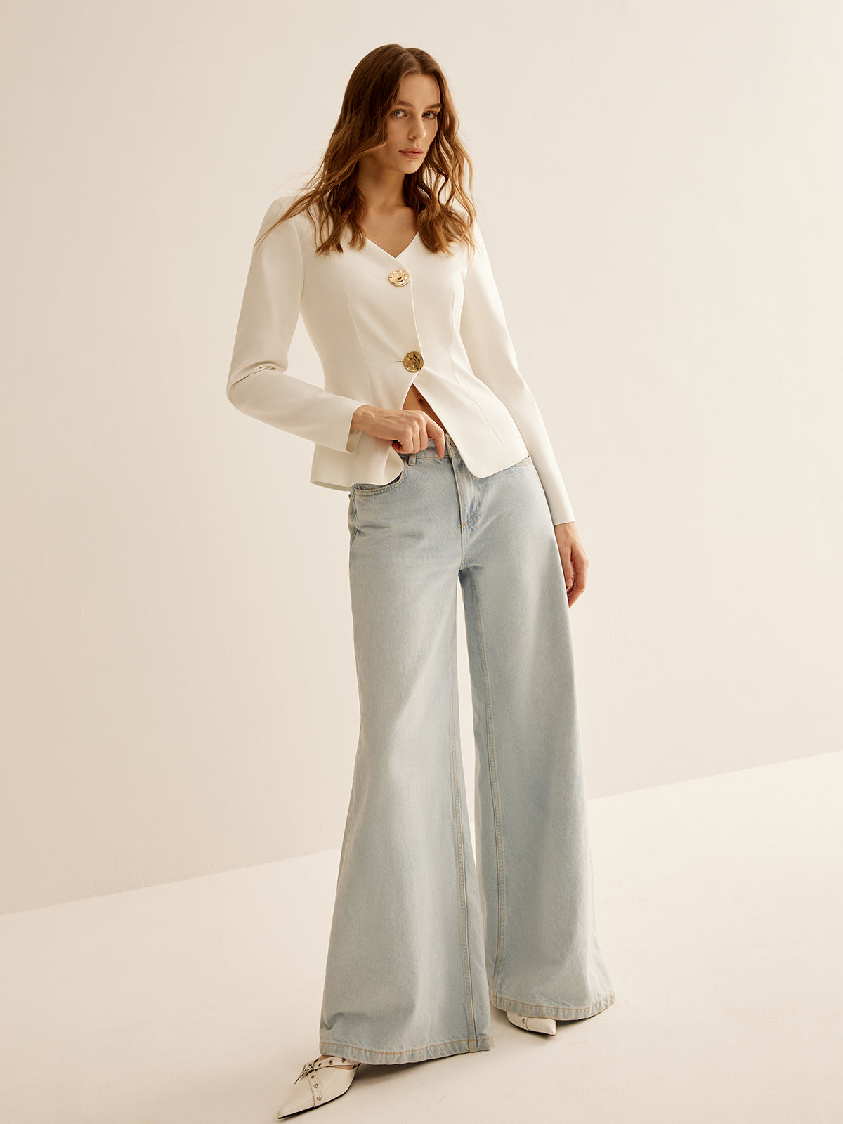 Split Skinny Blazer Woman