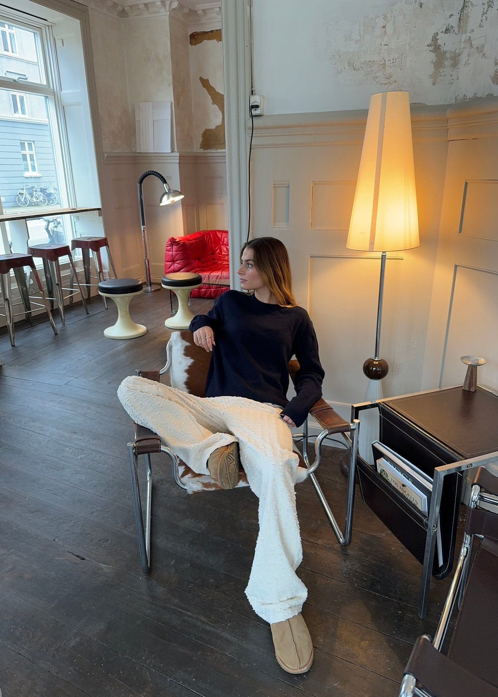 Ava – Navy Winter Wool Sweater