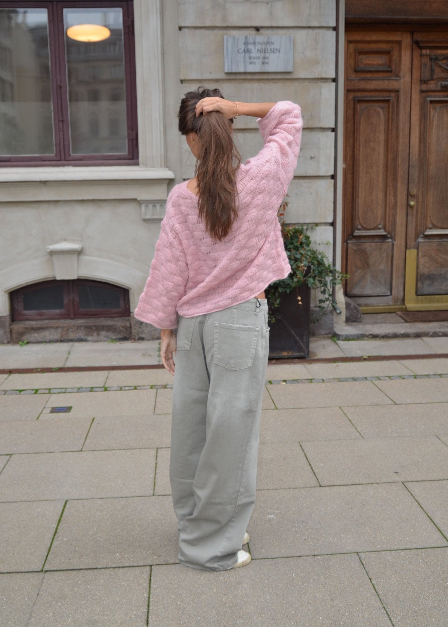 Isabelle – Textured Bubble Knit Winter Sweater