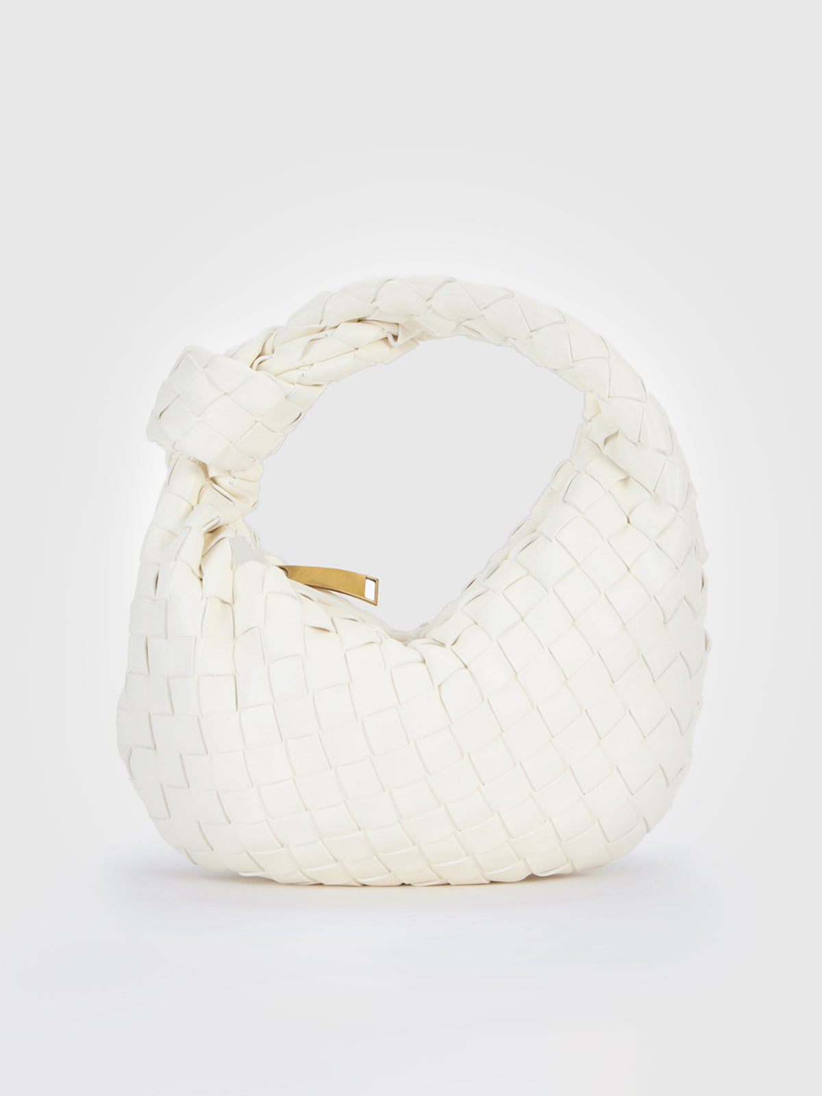 Venus - Braided Handbag – Woven Mini Hobo Bag with Knotted Handle, Vegan Leather