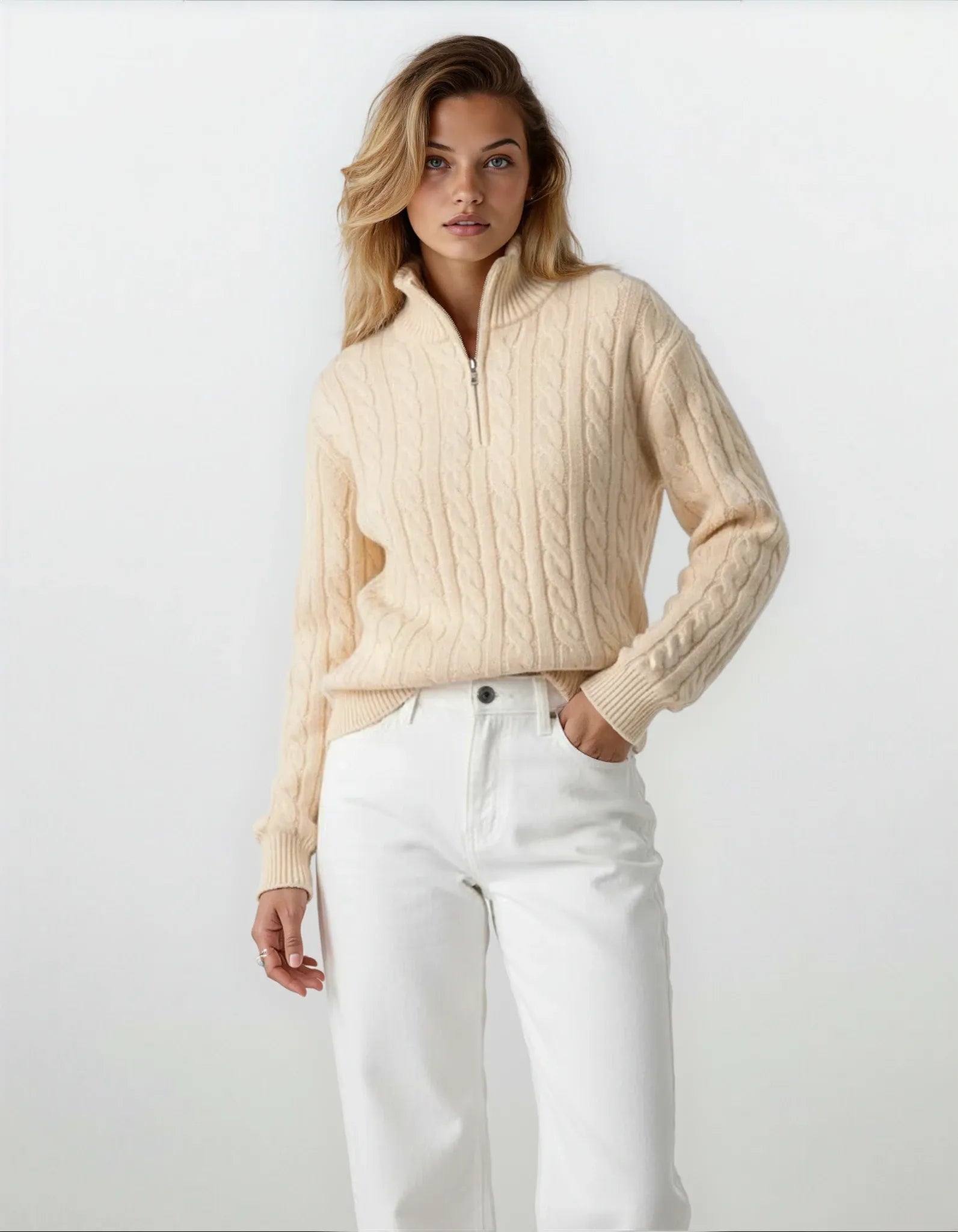 Lisa - Old Money Zip-Up Sweater For Women