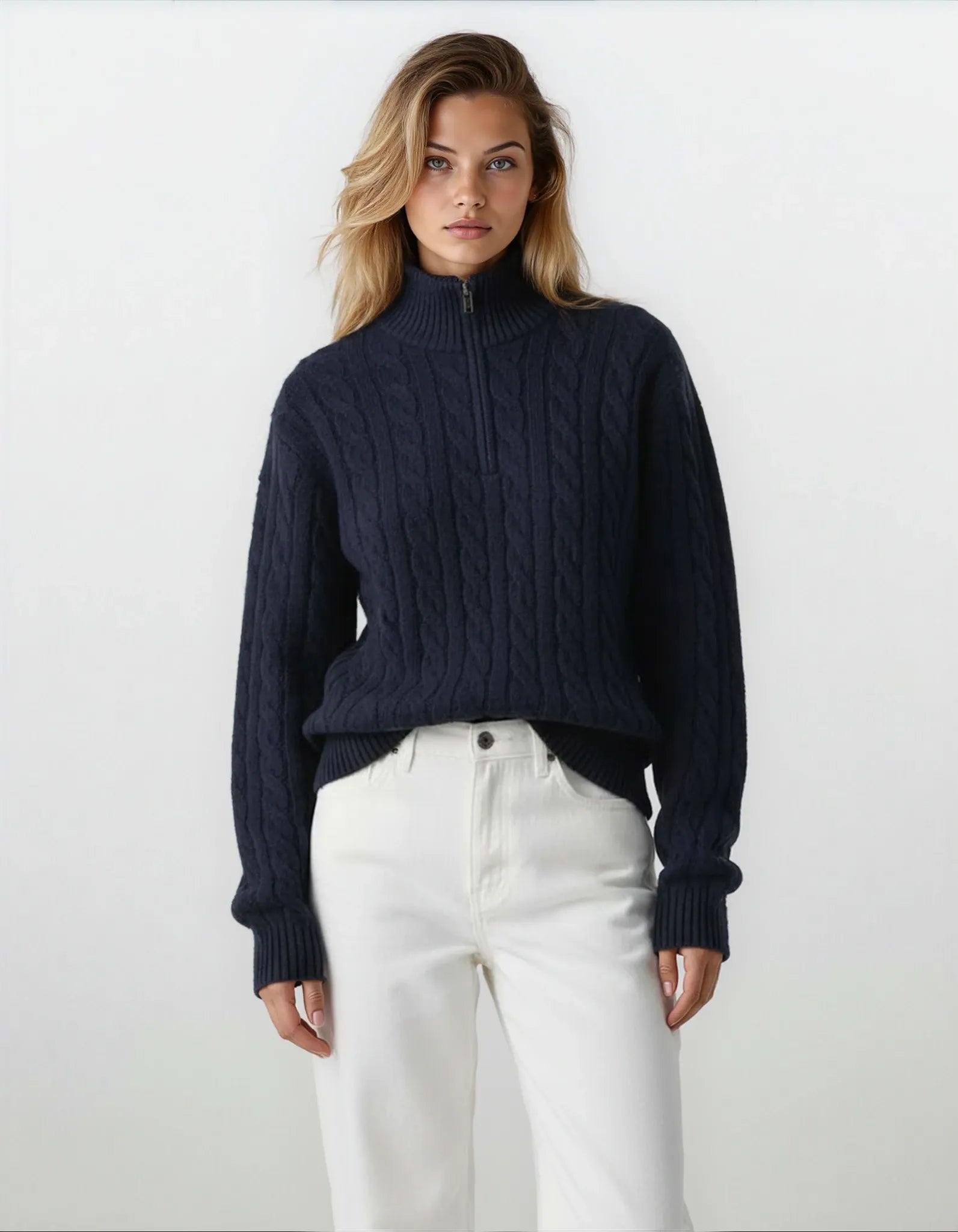 Lisa - Old Money Zip-Up Sweater For Women
