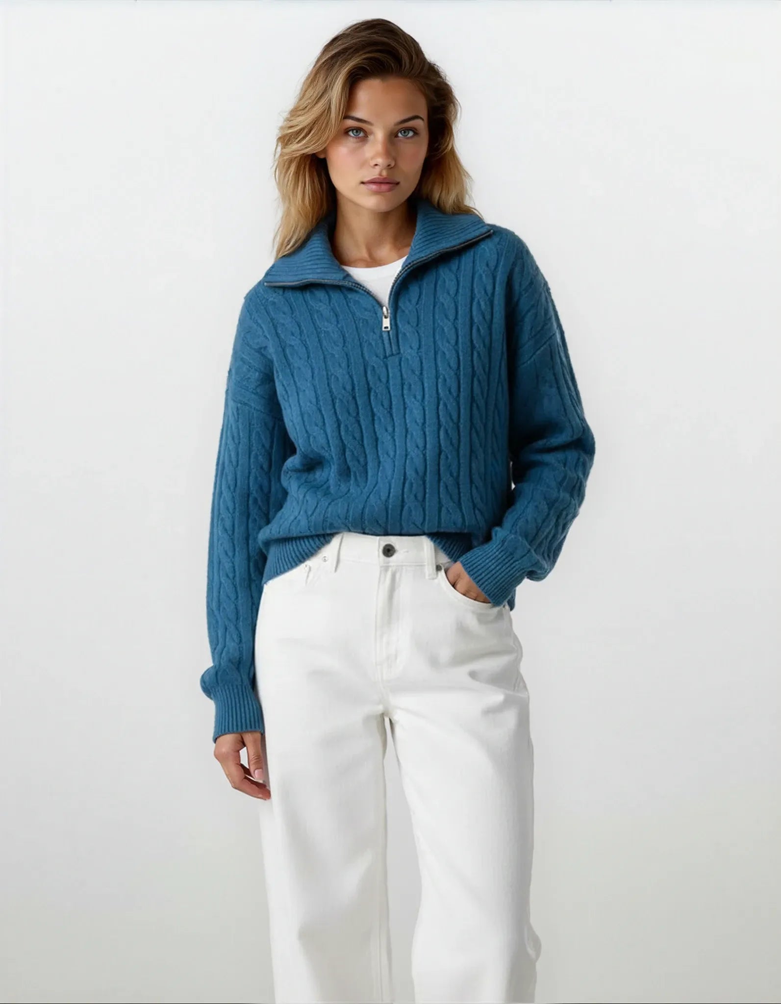Lisa - Old Money Zip-Up Sweater For Women