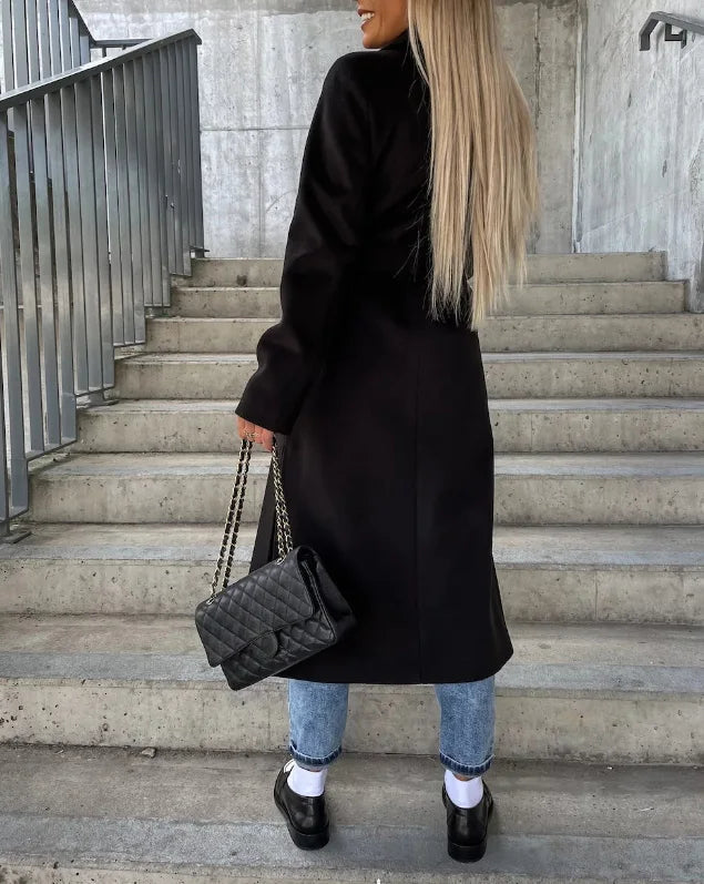 Corwyn – Long Belted Double Breasted Coat