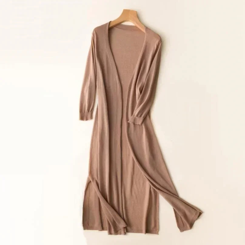 Veya - Long Open-Front Women’s Cardigan