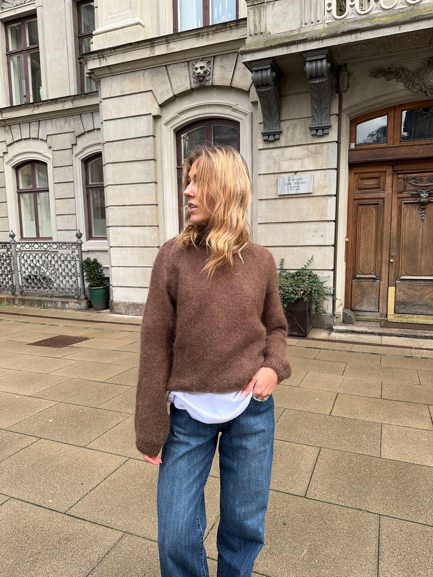 Mila – Brown Relaxed Fit Mohair Sweater